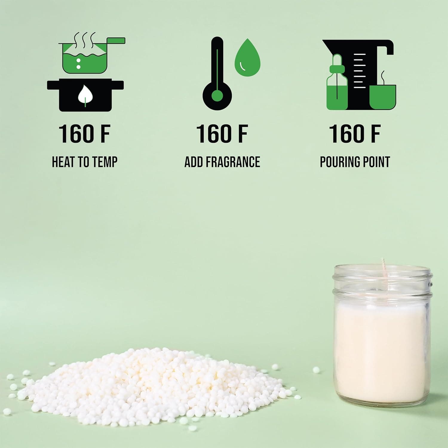 American Soy Organics Freedom Soy Wax Beads pour la fabrication de bougies - Fournitures naturelles pour la fabrication de bougies - Cire à bougie sans paraffine, sans cire d'abeille pour bougies en contenant, bougies chauffe-plat et fondants, 10 lbs 10lb - Image 9