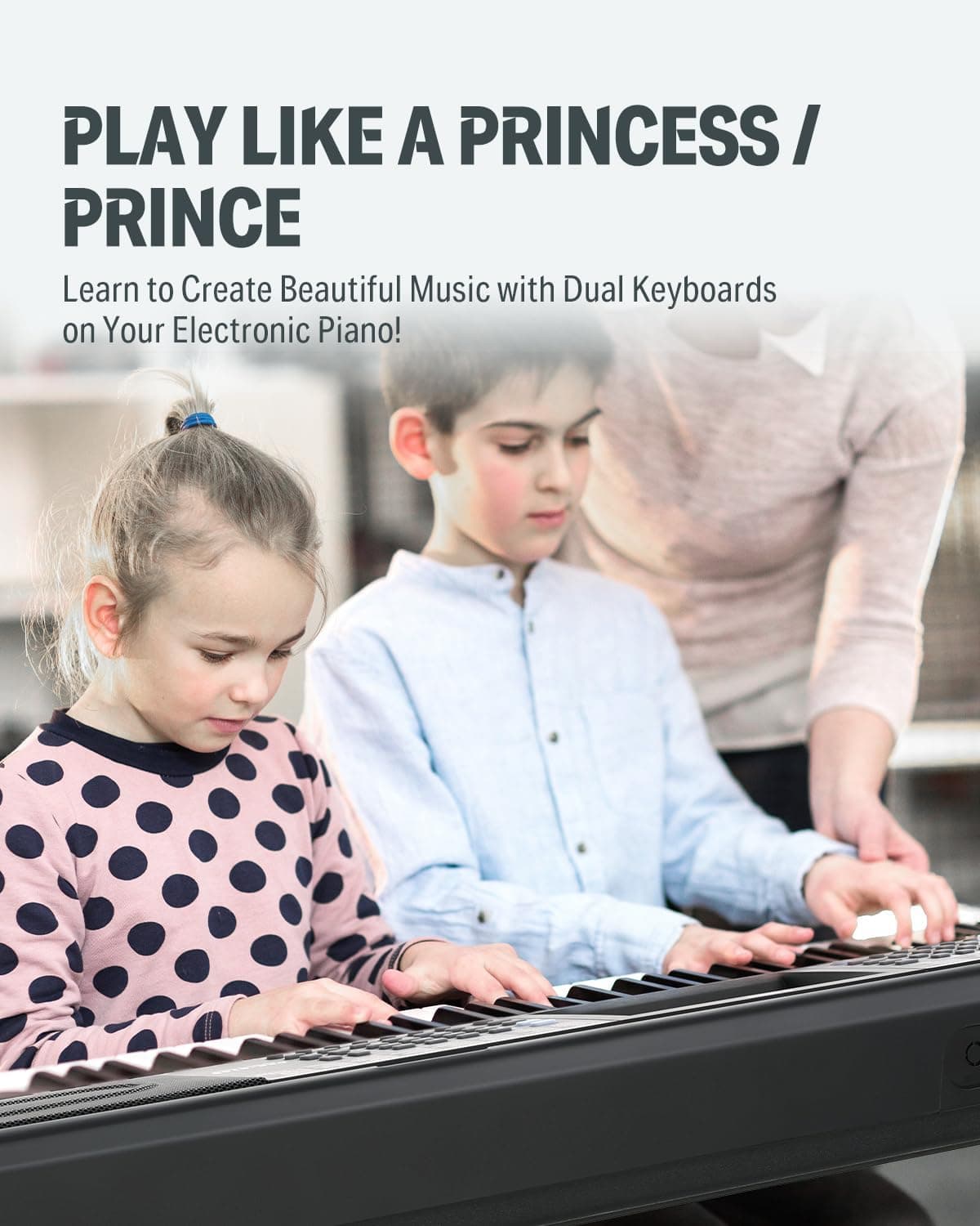 Donner Piano Eléctrico de 61 Teclas, Kit de Teclado con 249 Voces, 249 Ritmos - Incluye Soporte para Piano, Banqueta, Micrófono, Regalo para Principiantes, Negro (DEK-610S) Kit Completo Negro - Image 6