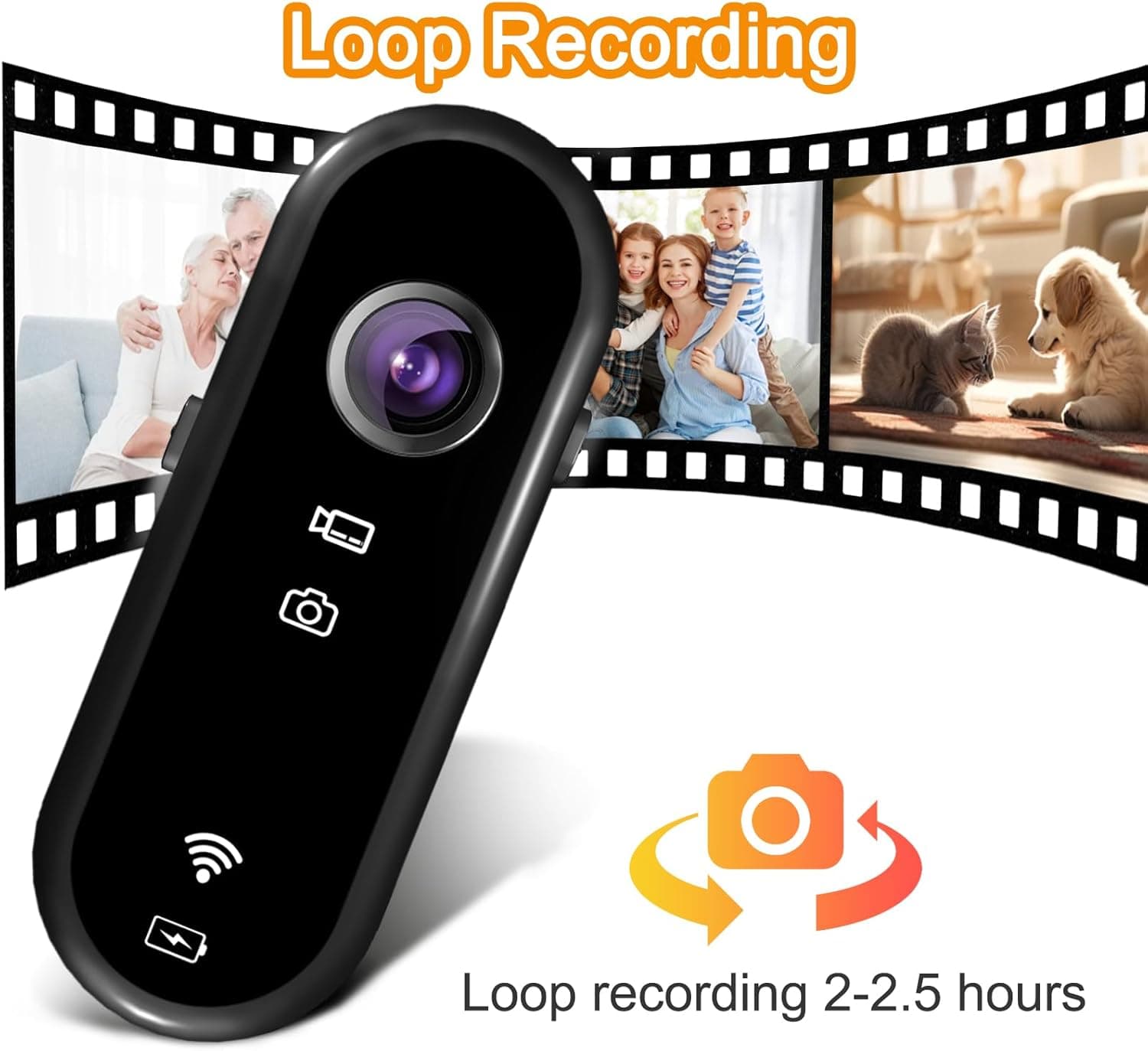 HD 1080P Pet Camera Collar with Video Record, Wireless Mini Sport Cam Built in WiFi, Small Body Action Cameras for Pet Supplies/Cycling/Travel/Walking - Image 10