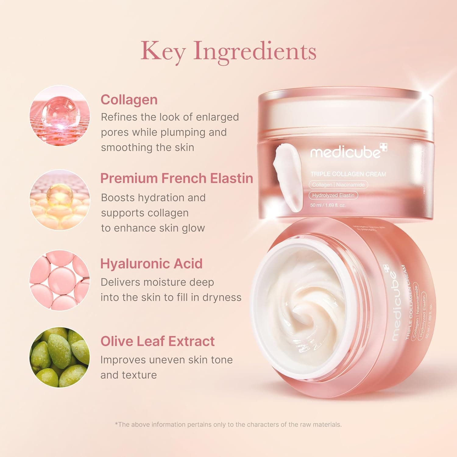 medicube Triple Collagen Cream - Hydrating & Firming Moisturizer with Hyaluronic Acid, Premium Elastin, Shea Butter - Wrinkle Care & Boosts Elasticity - Korean Skincare, 1.69 oz 1.69 Fl Oz (Pack of 1) - Image 5