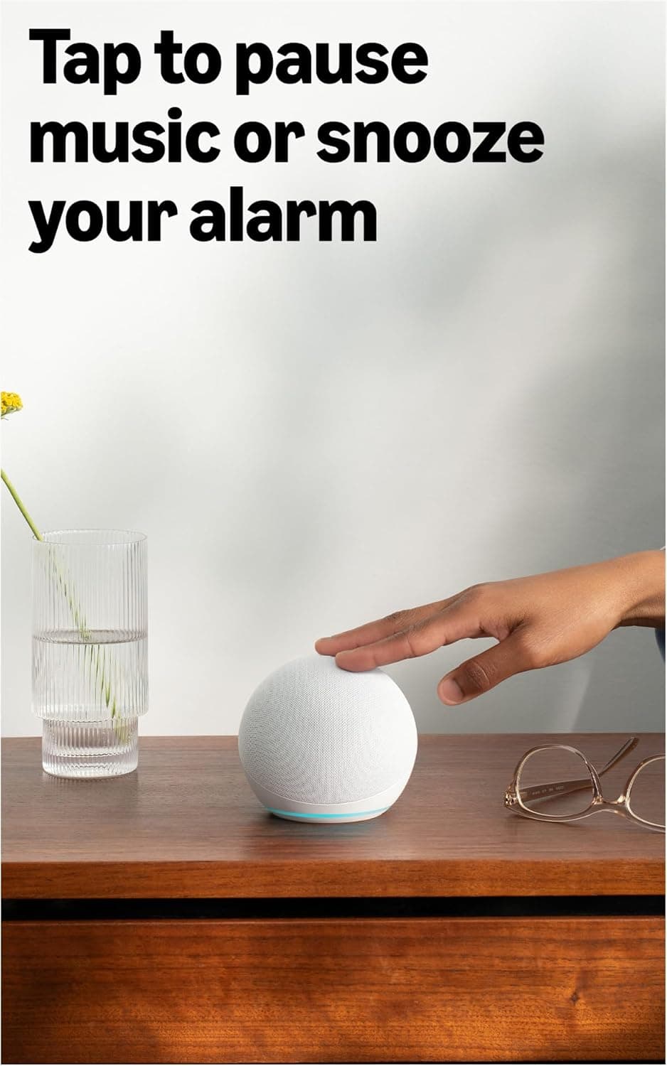 Amazon Echo Dot (newest model) - Vibrant sounding speaker with Alexa+ Early Access, Great for bedrooms, dining rooms and offices, Glacier White Glacier White Device only - Image 9