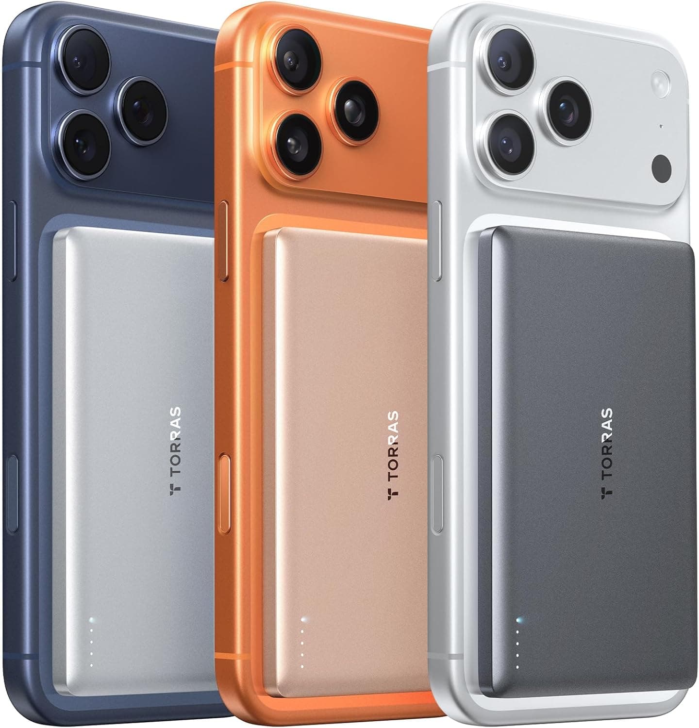 TORRAS MiniMag Power Bank, Ultra Slim 5,000mAh Wireless Portable Charger with USB-C Cable, Fast Charging iPhone Air Magnetic Battery Pack, Compatible for iPhone 17/16/15/14/13/12, Glacier Gray 5,000mAh Glacier Gray - Image 2