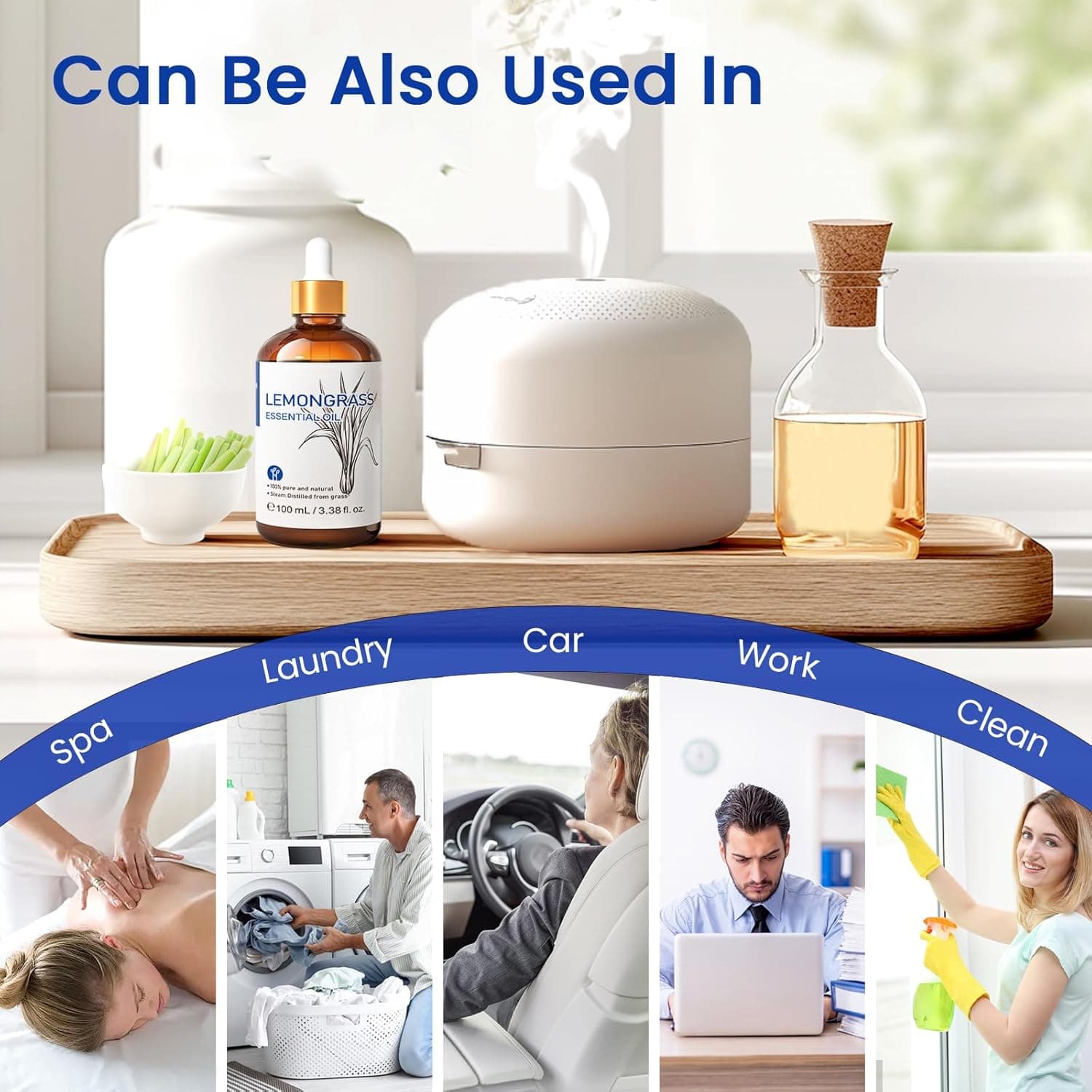 HIQILI Lemongrass Essential Oil, 100% Pure Natural Undiluted Premium Oils - 3.38 Fl. Oz Lemongrass 3.38 Fl Oz (Pack of 1) - Image 6