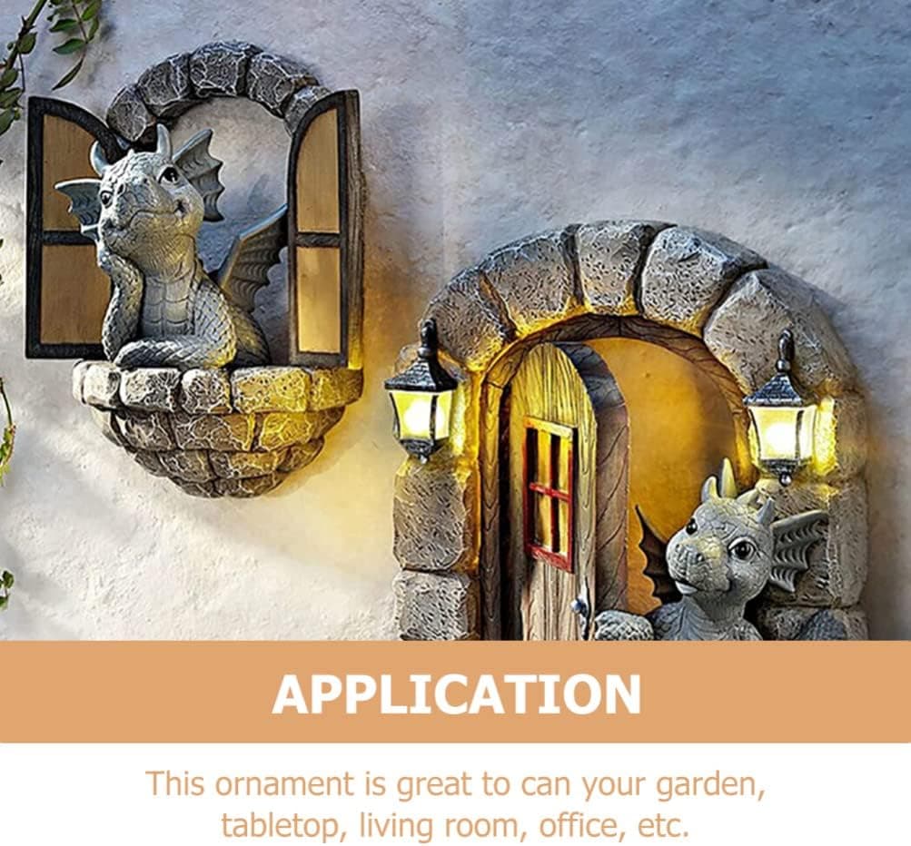 Holibanna 3D Dragon Wall Art Decor Hanging Dinosaurs Sculpture Wall Mounted Room Decor Home Wall Decorations for Kids Bedroom - Image 3