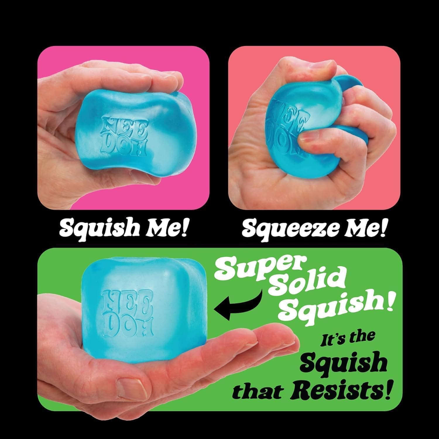 Schylling NeeDoh Nice Cube -Sensory Squeeze Toy with Super Solid Squish - 2.25" Cube Blue - Image 6