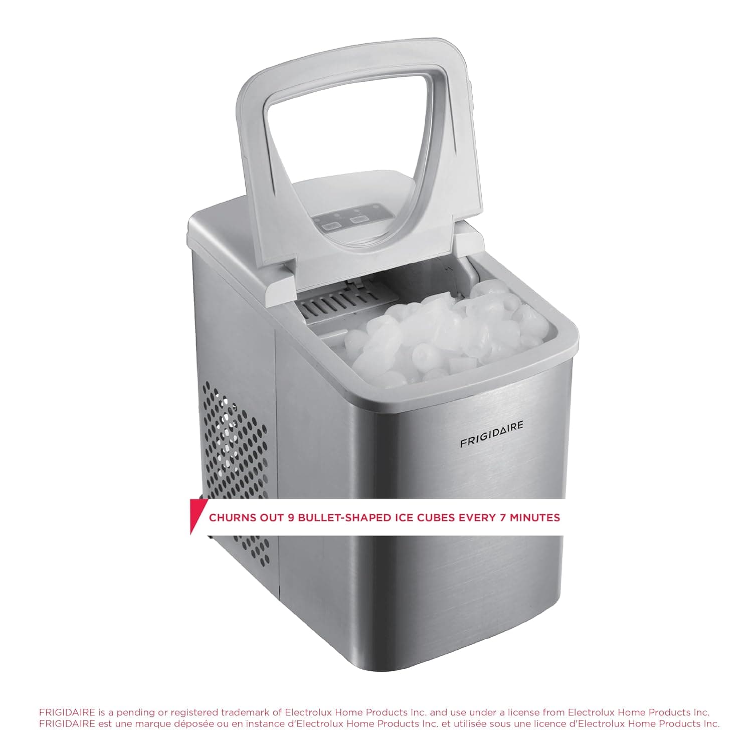 Frigidaire 26 Lbs per Day Portable Compact Maker, Ice Making Machine, Stainless, Medium - Image 3