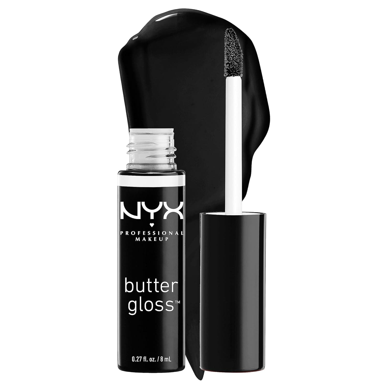 NYX PROFESSIONAL MAKEUP Butter Gloss, Non-Sticky Lip Gloss - Licorice (Black) 55 Licorice 0.27 Fl Oz (Pack of 1) - Image 2