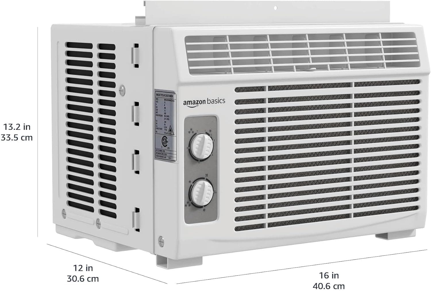 Amazon Basics 5000-BTU Small Window Air Conditioner, Up to 150 Sqf, Window AC Units with Cool and Fan Functions, Washable Filter, Adjustable Window Kit, Intuitive Mechanical Controls, White White 5000 BTU - Image 6