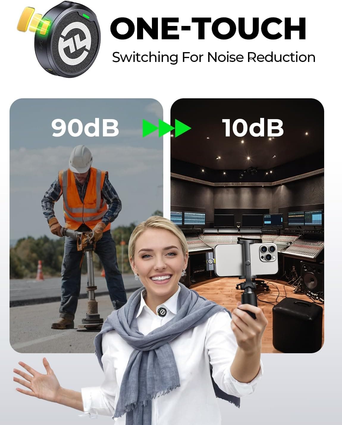 Hollyland Lark M2 Wireless Microphone para sa iPhone/Kamera/Android/PC, 48kHz/24-bit High Fidelity Audio, 300m Saklaw, Noise Cance - Image 5