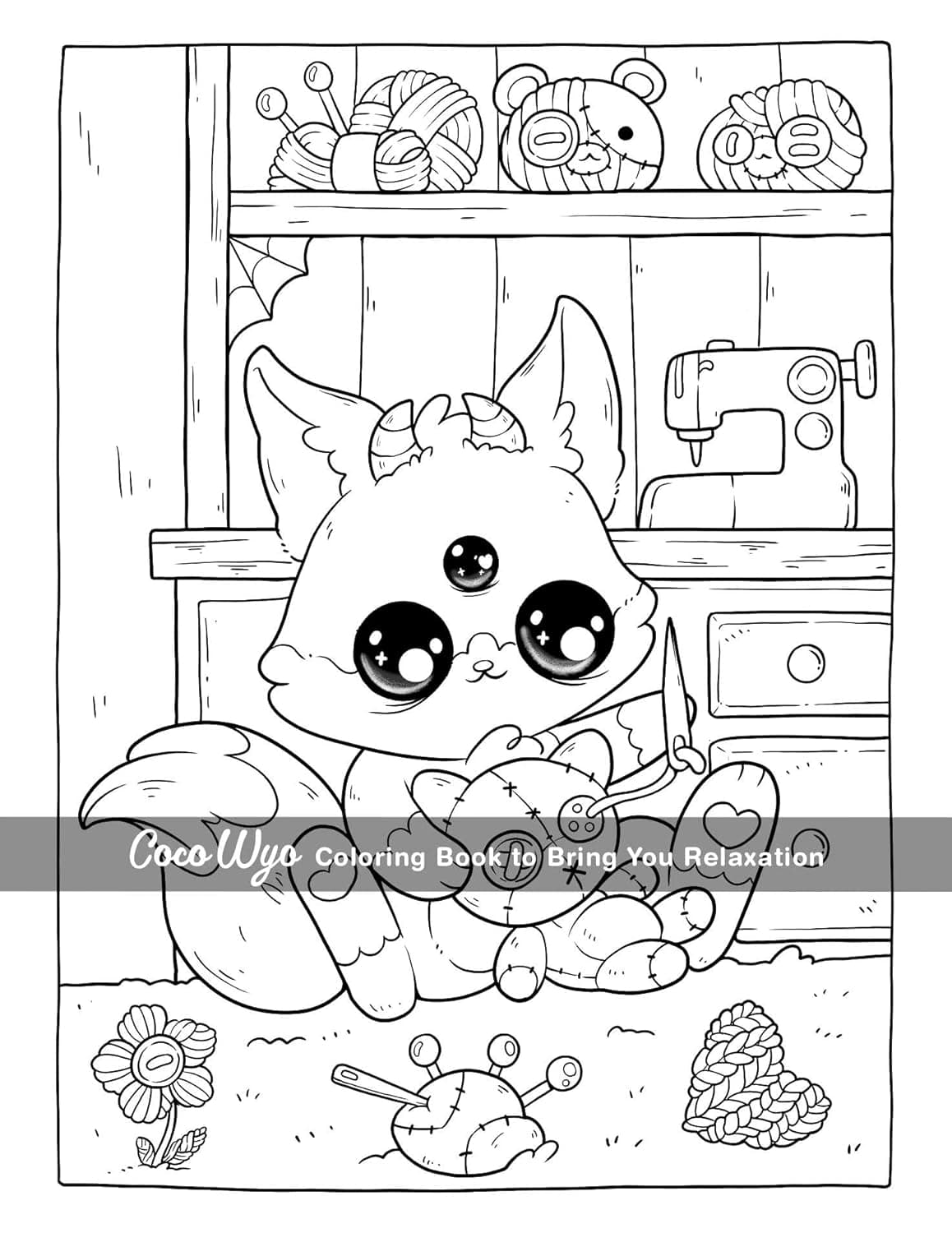 Creepy Cutie: Coloring Book for Adults and Teens Featuring Goth Kawaii and Spooky Cute Creatures of All Kinds and Many More - Image 5