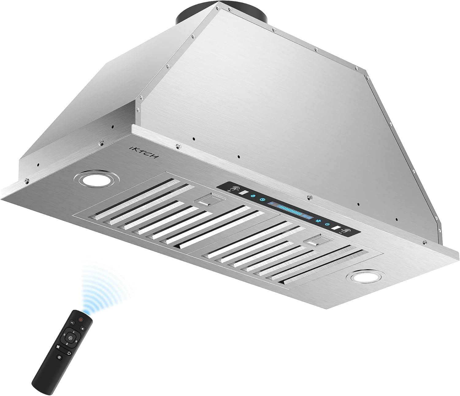 IKTCH 30 inch Built-in/Insert Range Hood 900 CFM, Ducted/Ductless Convertible Duct, Stainless Steel Kitchen Vent Hood with 4 Speed Gesture Sensing&Touch Control Panel(IKB01-30) 30" 900CFM Stainless Steel - Image 2