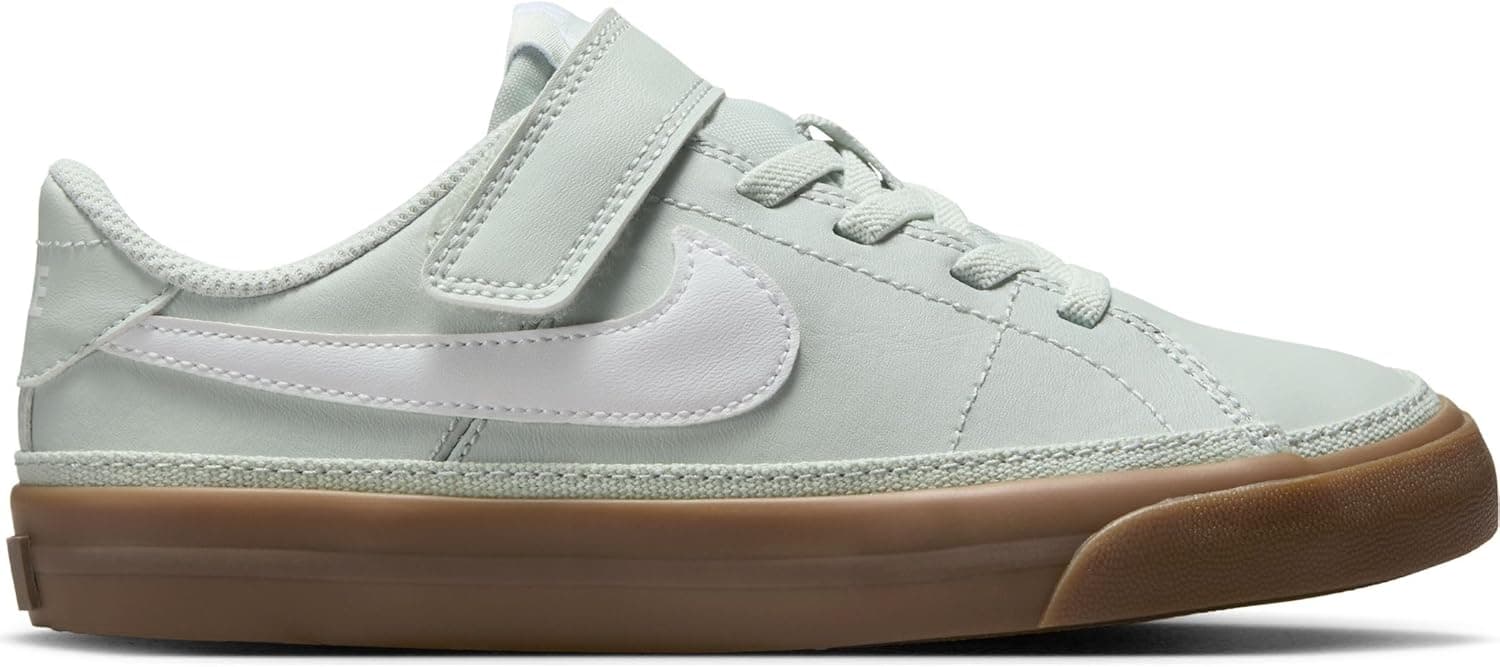 Nike Unisex-Child Court Legacy (Little Kid) 13.5 Little Kid Light Silver/White/Gum Dark Brown - Image 7