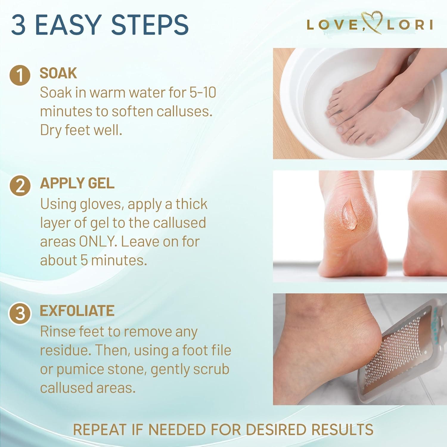 Callus Remover for Feet (Extra Strength) Foot Callus Remover Gel - Feet Scrubber, Pedicure Spa Tools, 6oz - Image 5