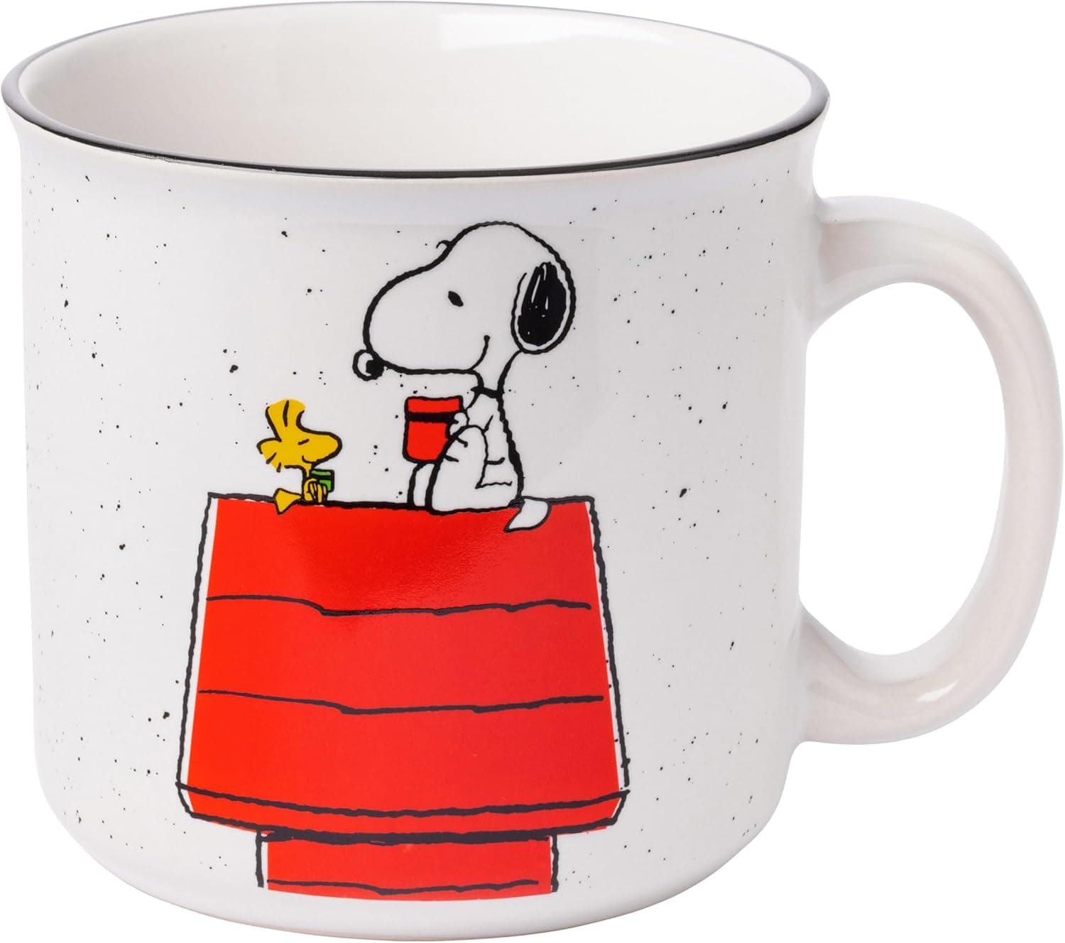 Silver Buffalo Peanuts Snoopy and Woodstock Get Cozy Ceramic Camper Mug, 20 Ounces Peanuts Snoopy and Woodstock (Camper) - Image 2
