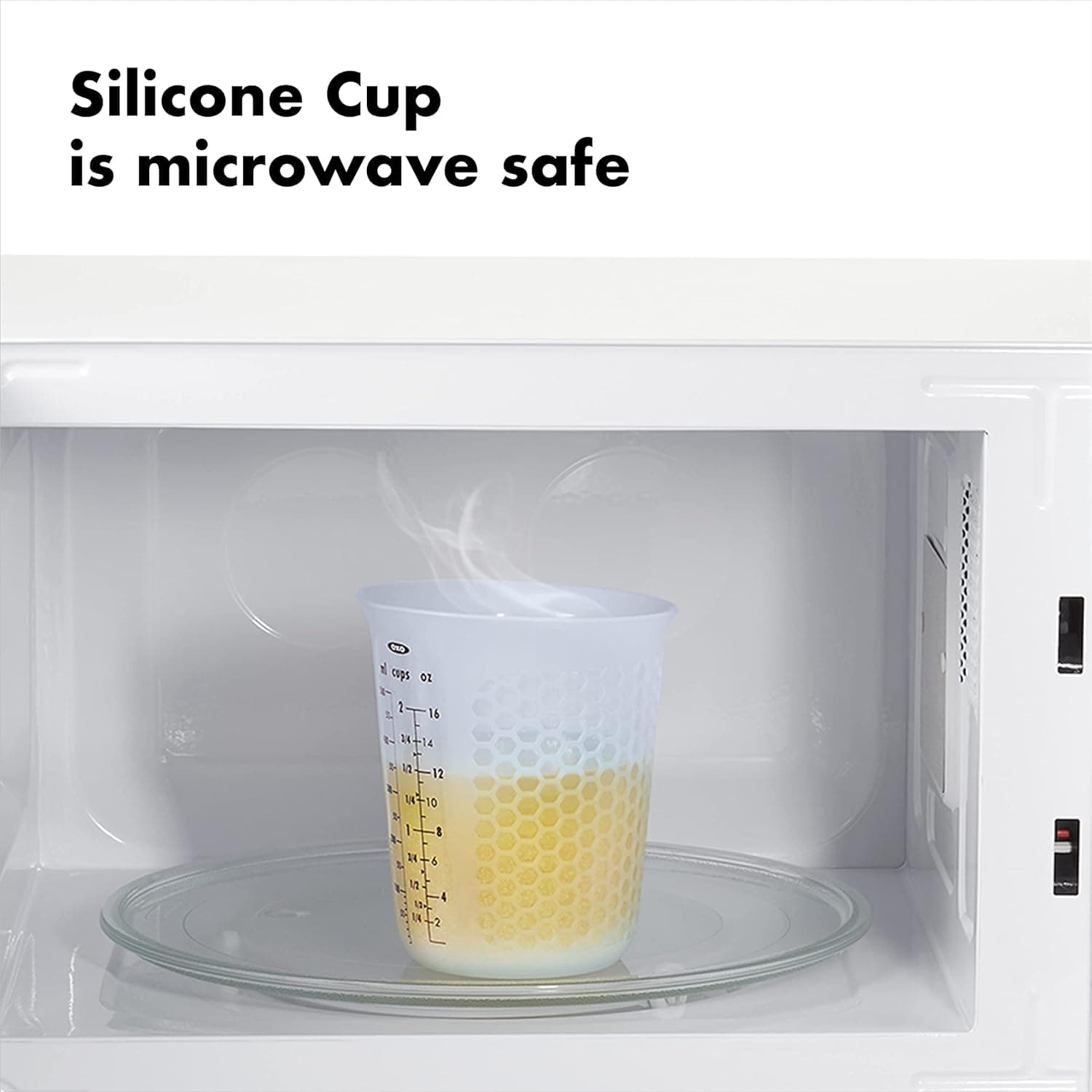 OXO Good Grips 3 Piece Squeeze & Pour Silicone Measuring Cup Set 3 Piece Set Cup - Image 3