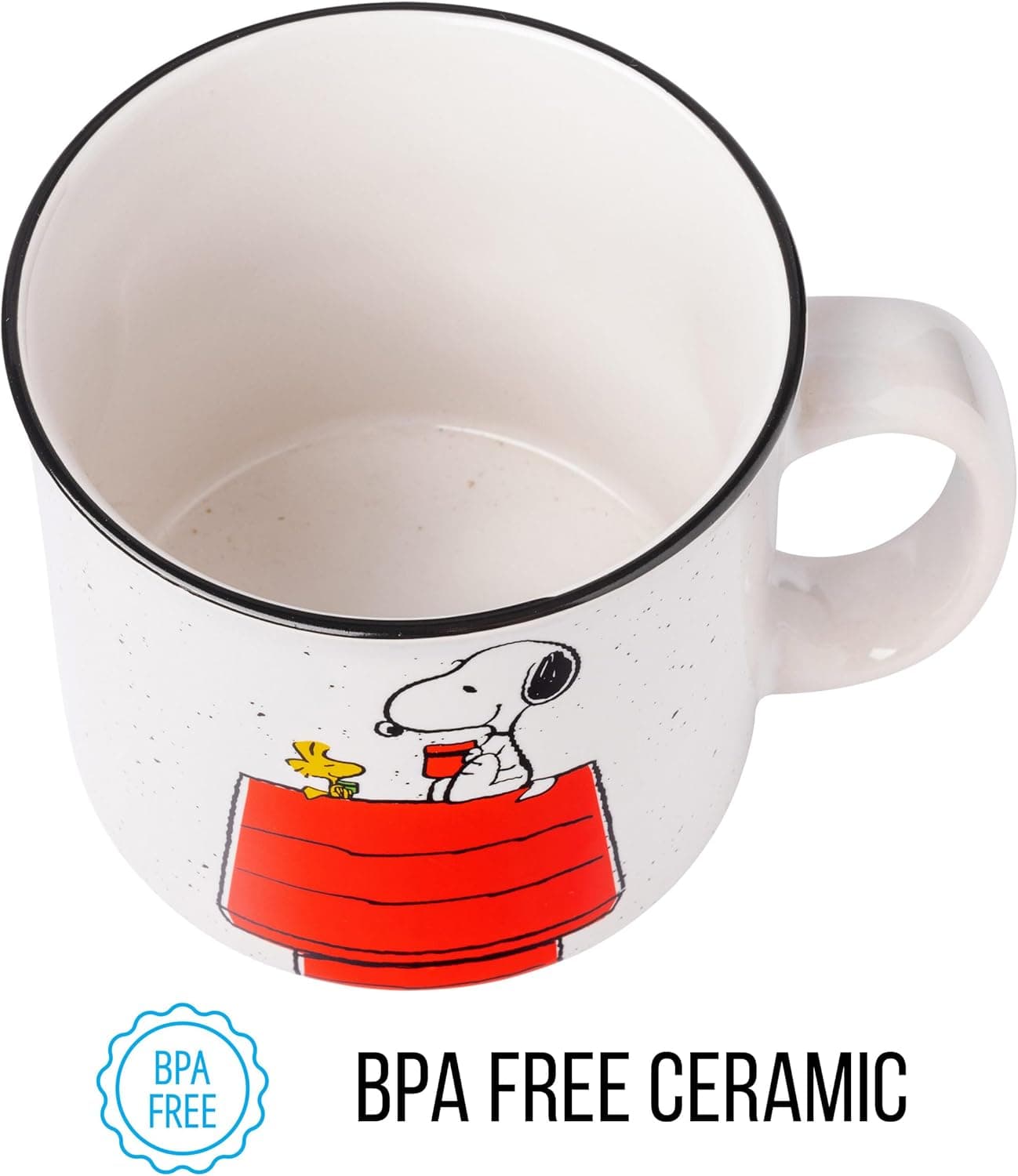 Silver Buffalo Peanuts Snoopy and Woodstock Get Cozy Ceramic Camper Mug, 20 Ounces Peanuts Snoopy and Woodstock (Camper) - Image 7