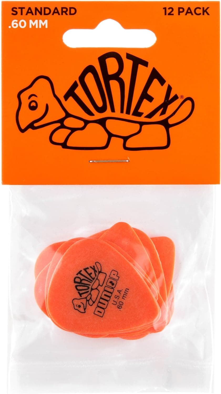 Jim Dunlop Tortex Standard Pick .60MM - 12 Pack 12 Pack 0.60mm Orange - Image 9