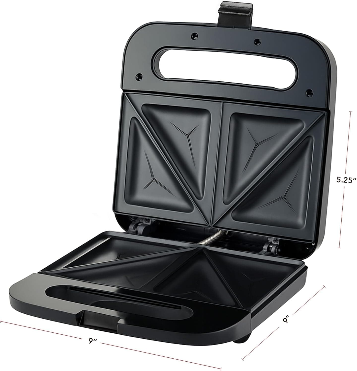 OVENTE Electric Sandwich Maker with Non-Stick Plates, Indicator Lights, Cool Touch Handle, Easy to Clean and Store, Perfect for Cooking Breakfast, Grilled Cheese, Tuna Melts and Snacks, Black GPS401B - Image 10