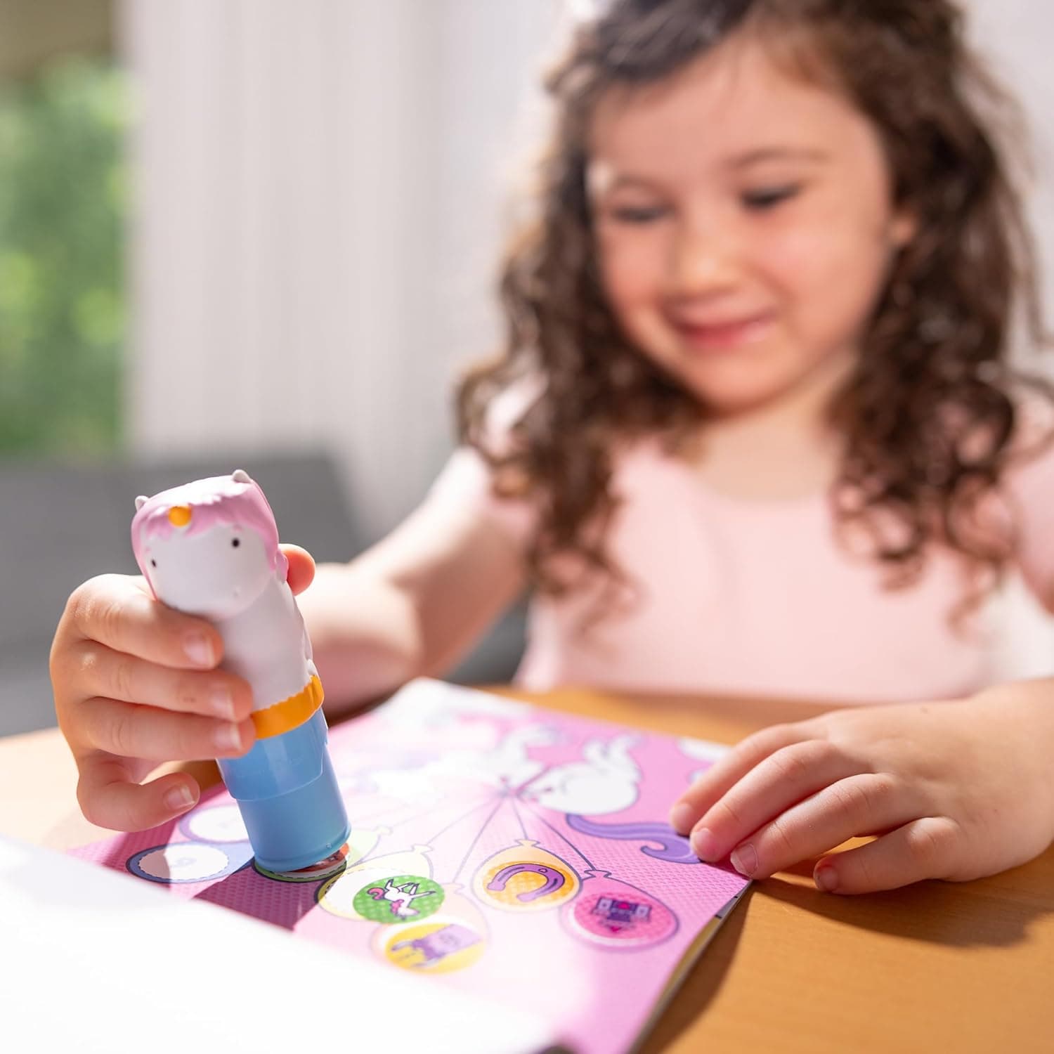Melissa & Doug Sticker WOW!™ 24-Page Activity Pad and Sticker Stamper, 300 Stickers, Arts and Crafts Fidget Toy Collectible Character – Unicorn - FSC Certified - Image 8