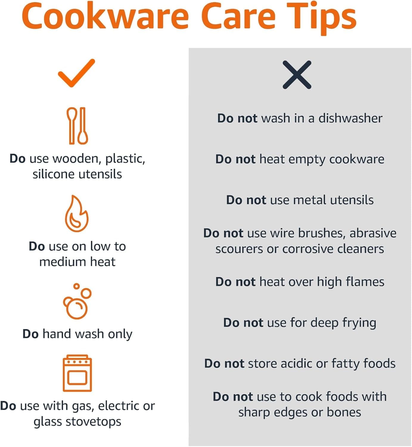 Amazon Basics Non Stick Kitchen Cookware 8-Piece Set, Non-Induction, Includes Pots and Pans, Black - Image 5