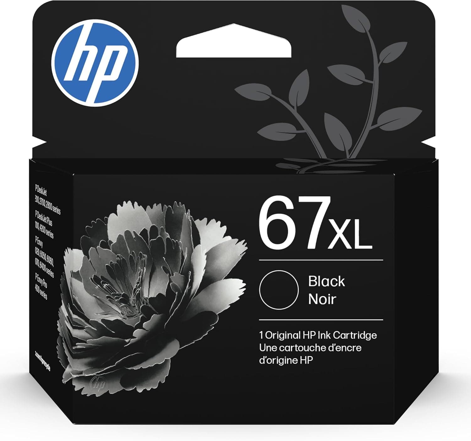 Cartouche d'encre noire haute capacité HP 67XL pour imprimantes HP | Compatible avec les séries d'imprimantes : DeskJet 1255, 2700, 4100, ENVY 6000 - Image 2