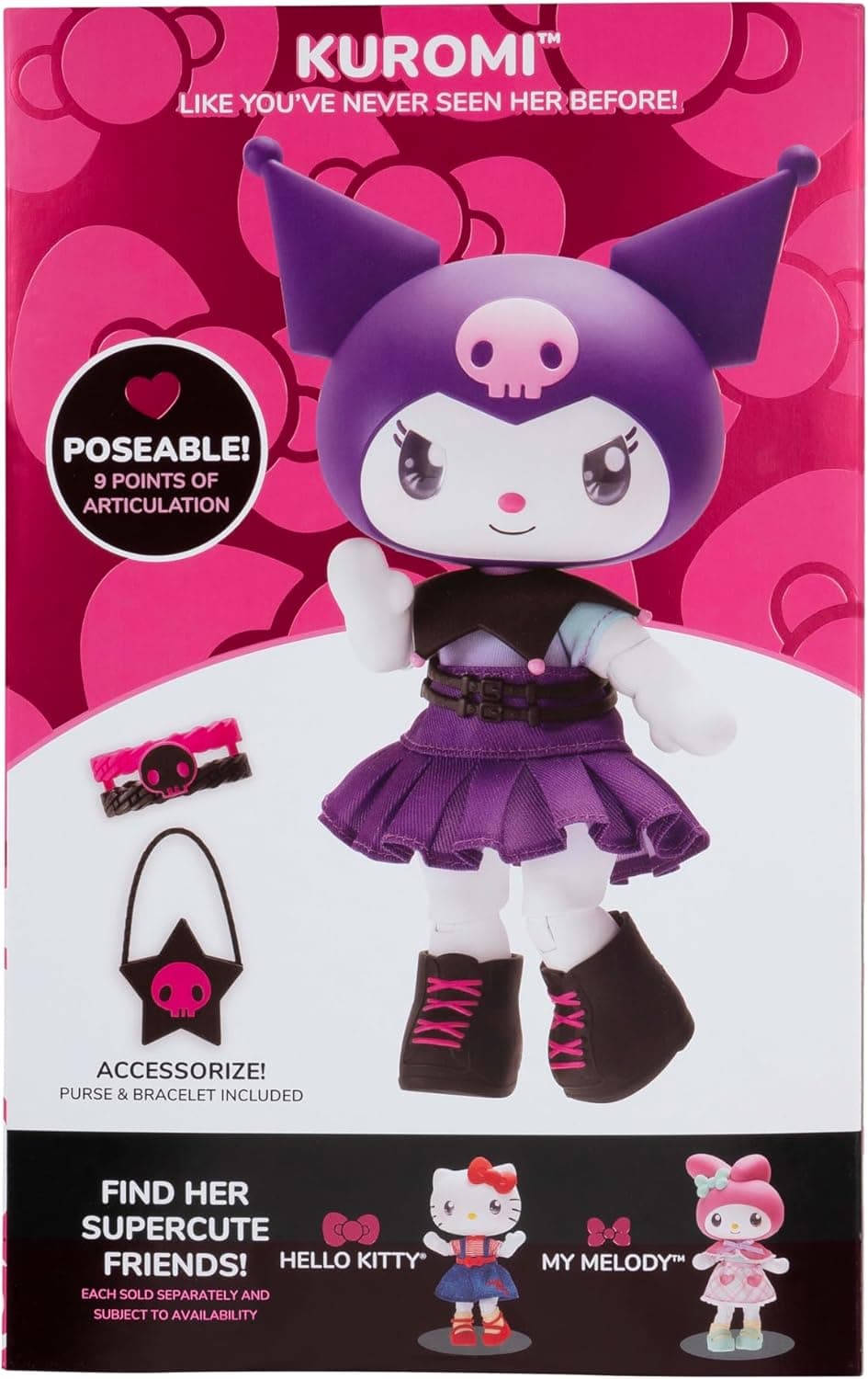 Hello Kitty® and Friends Premier 8-Inch Articulated Figure - Classic Kuromi™ Series 1 Poseable Doll - Officially Licensed Sanrio Product - Ages 6+ - Image 6