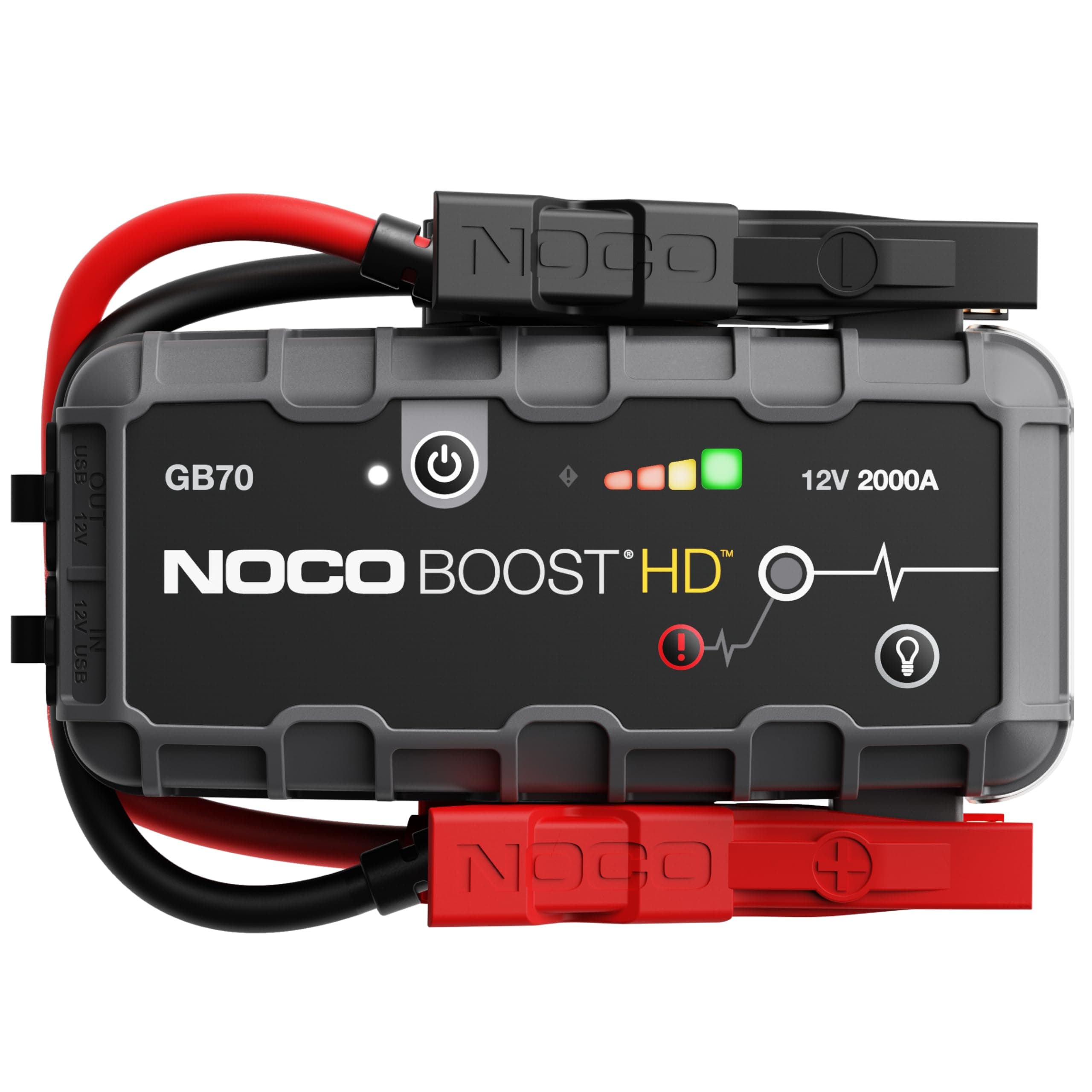 NOCO Boost GB70: Arrancador de Batería UltraSeguro de 2000A – Paquete de Batería de Litio de 12V, Caja de Arranque Portátil, Banco de Energía y Cables de Arranque - para Motores de Gasolina de 8.0L y Motores Diésel de 6.0L