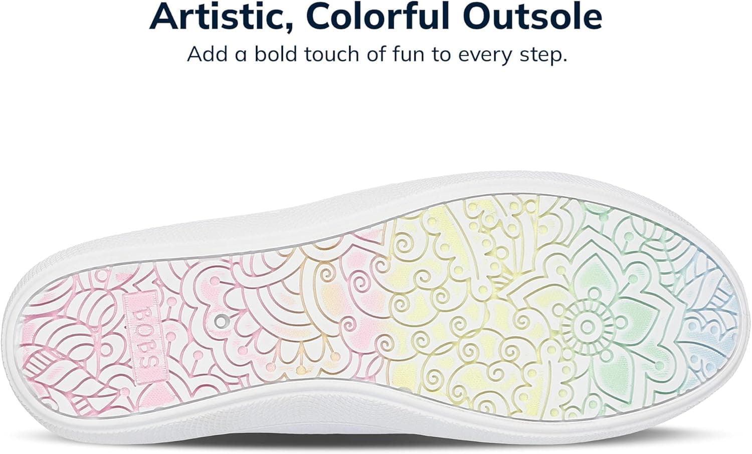 Skechers Women's Bobs B Cute Sneaker – Memory Foam, Flexible Outsole, Lightweight Vegan Shoes 7 Wide White - Image 6