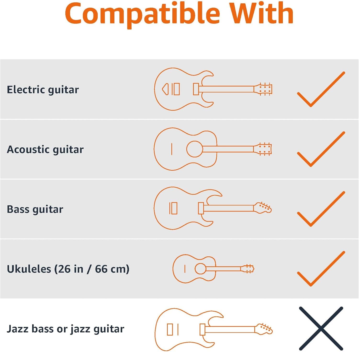 Amazon Basics 可调高度可折叠吉他架，适用于原声吉他、电吉他、贝斯和班卓琴，稳固支持，黑色 - Image 5