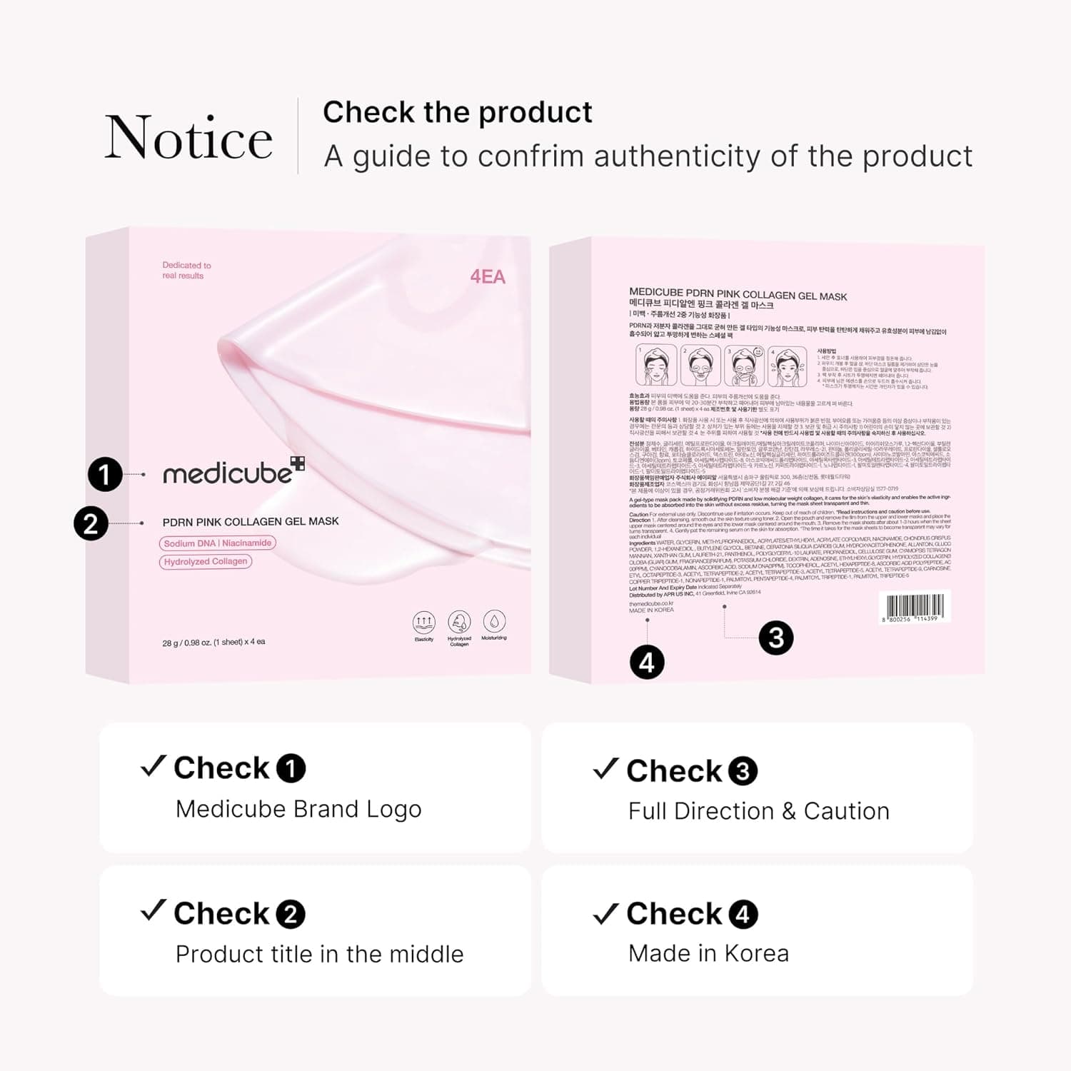 medicube Salmon DNA PDRN pink collagen jelly gel mask | overnight face mask for glass glow skin- elasticity, hydrating, firming and moisturizing | korean skincare, 28g, 4ea Pink PDRN - Image 3