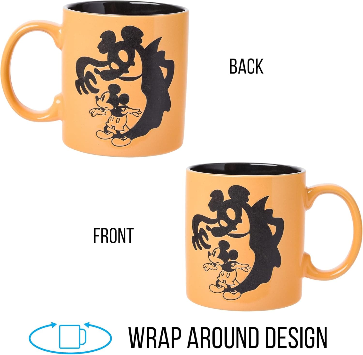 Silver Buffalo Disney 米奇老鼠万圣节幽灵影子蜡抵陶瓷杯，20盎司 - Image 7