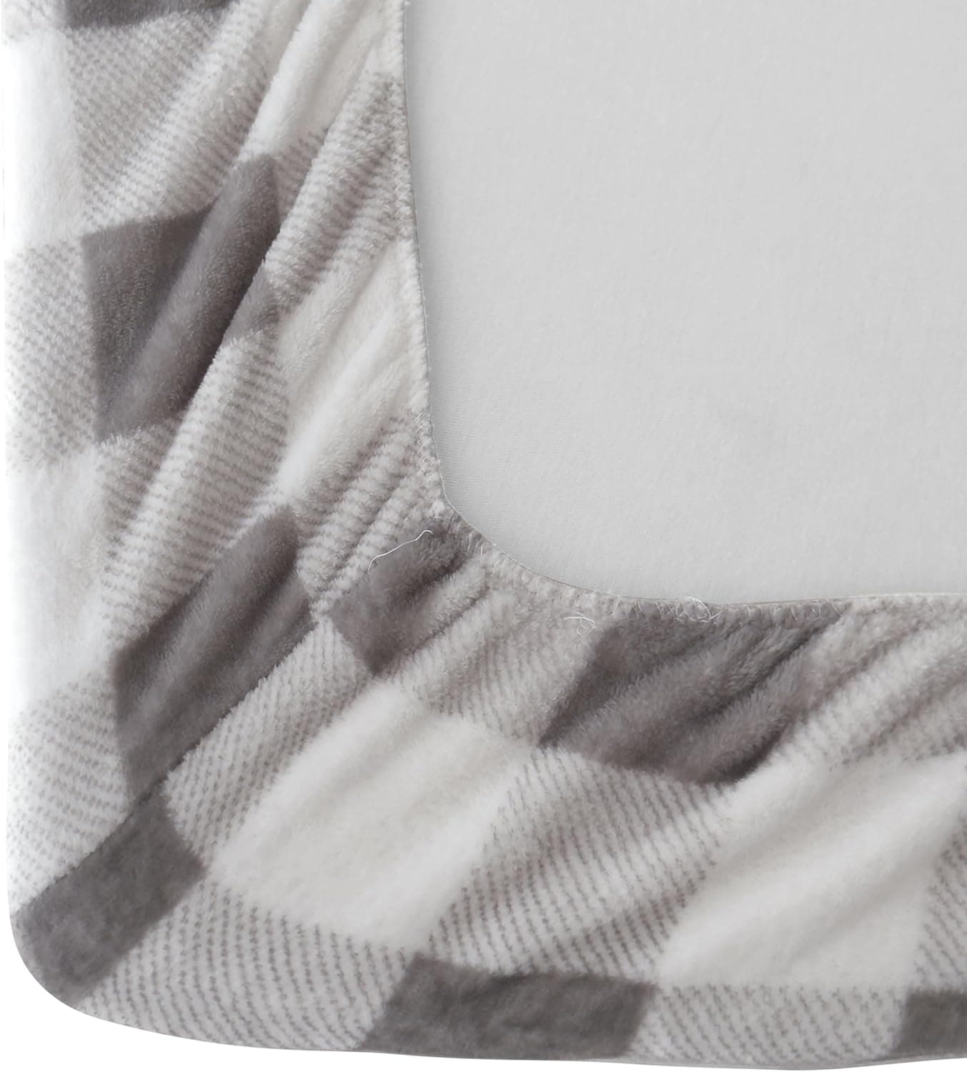 Elegant Comfort Luxuriously Soft 4-Piece Velvet Plush Flannel Sheet Set - Premium Quality - Cozy Warm, Anti-Static, Non Pilling Fuzzy Velvet Flannel Fleece Deep Pocket Sheet Set - Full, Buffalo Gray Buffalo Gray Full - Image 5