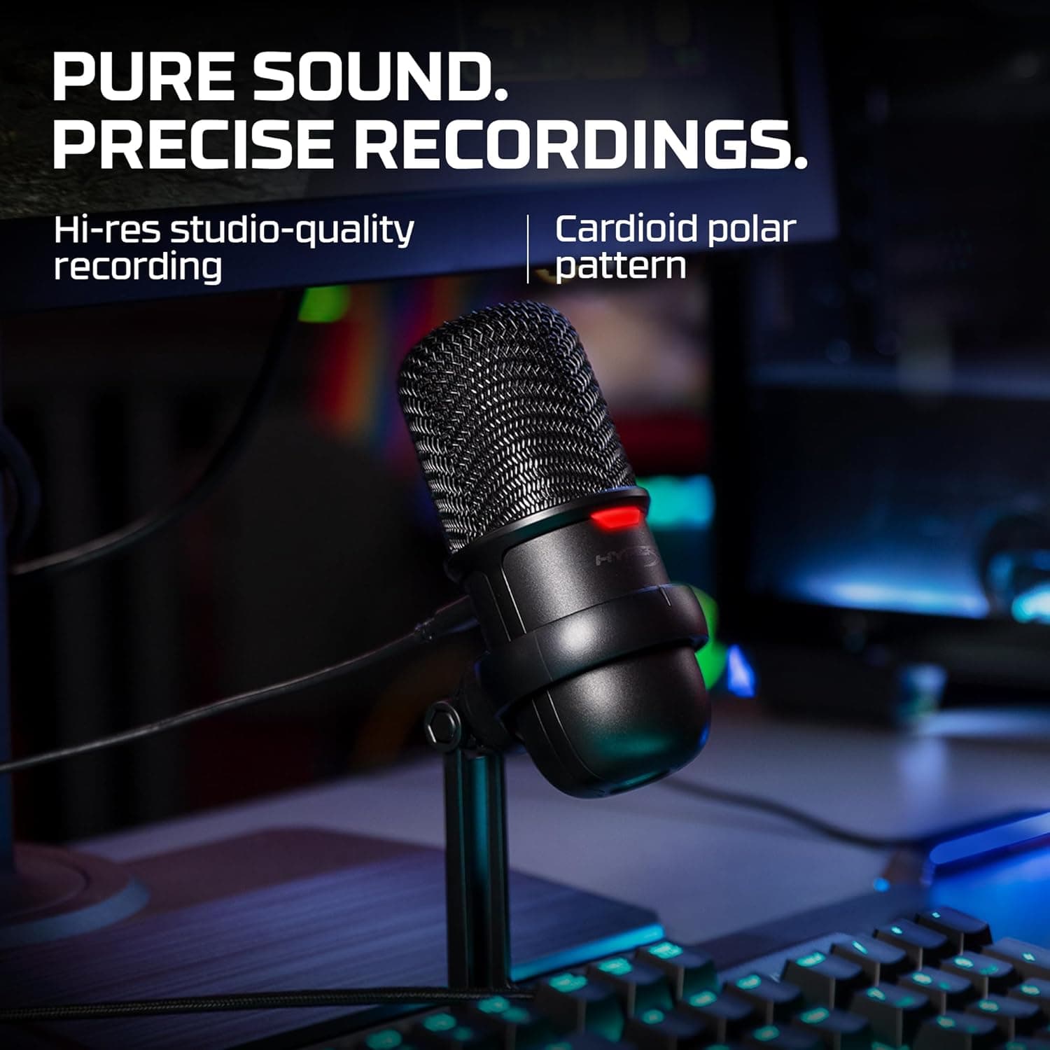 HyperX SoloCast – USB Condenser Gaming Microphone, for PC, PS4, PS5 and Mac, Tap-to-Mute Sensor, Cardioid Polar Pattern, great for Streaming, Podcasts, Twitch, YouTube, Discord,Black Black SoloCast Microphone - Image 5