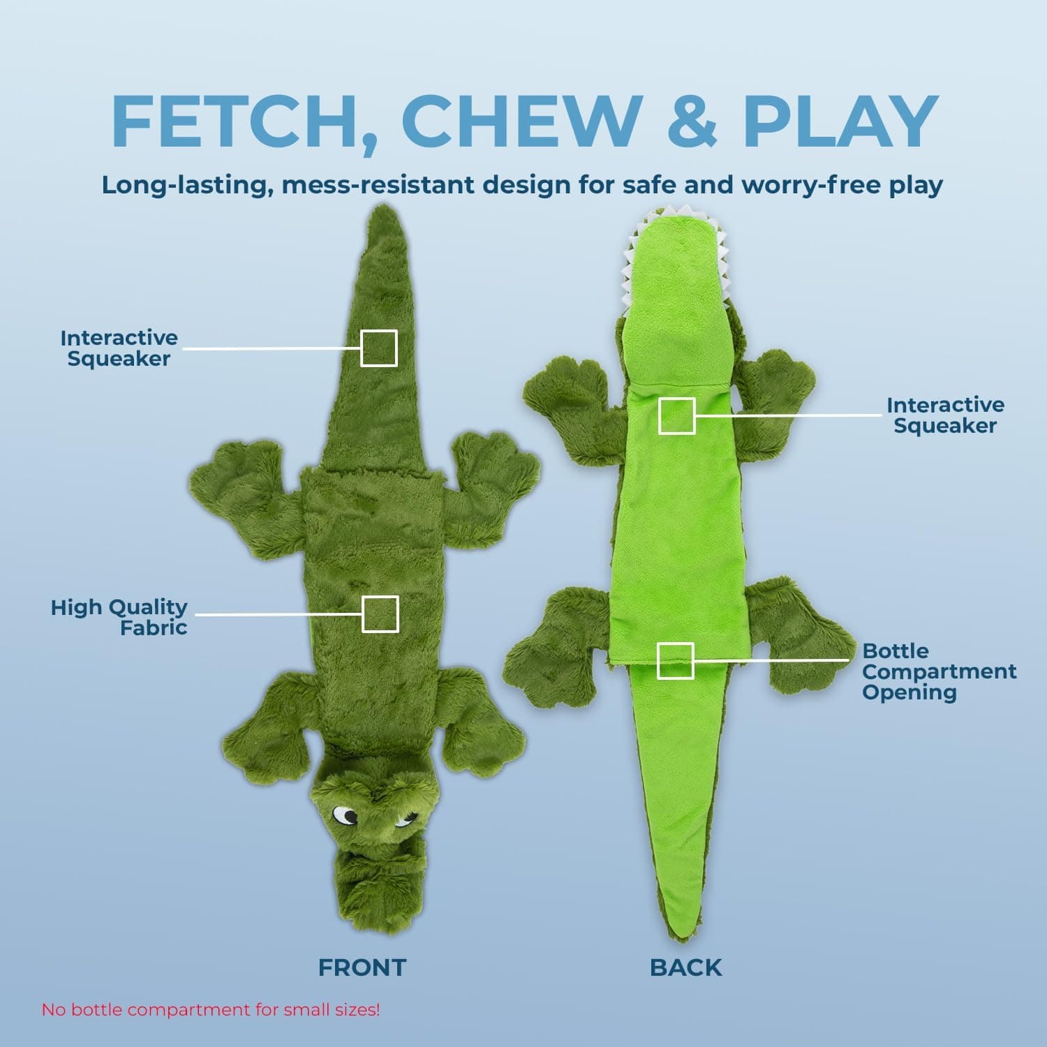 Mejores Juguetes para Perros Squeaky con Tela Suave y Duradera para Mascotas Pequeñas, Medianas y Grandes Juguete Interactivo para Juego en Interiores, Soporta Mordidas Activas y Juego - 4 Figuras, Pato Salvaje Pequeño, Liebre, Ardilla y Cocodrilo Pequeño - Image 3