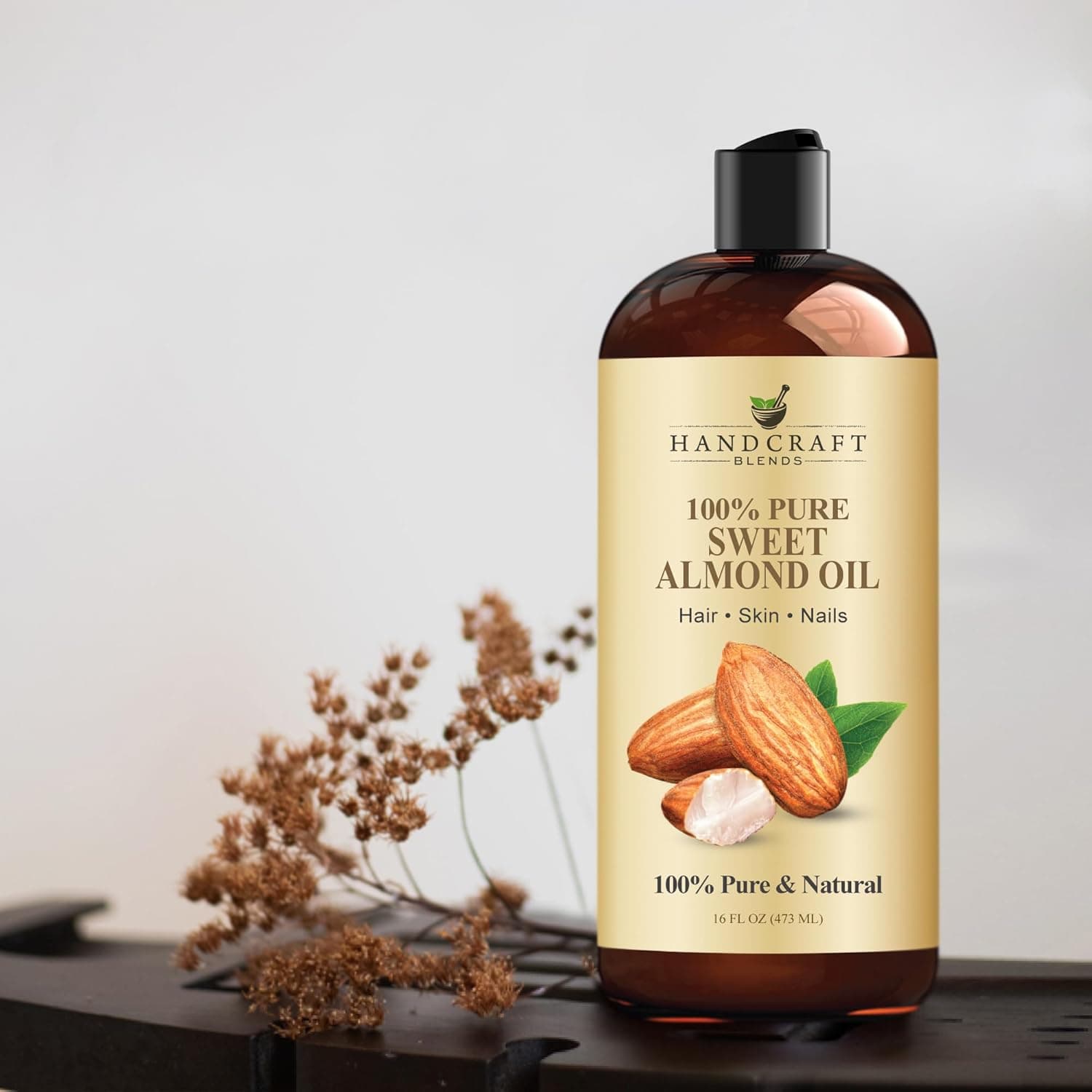 Handcraft Blends Sweet Almond Oil | 100% Pure and Natural | Bath & Body Oil | Premium Grade Carrier Oil | Skin | Hair | Body | Massage | Hexane-Free | 16 Fl Oz 16 Fl Oz (Pack of 1) Sweet Almond 16 Fl Oz (Pack of 1) - Image 7