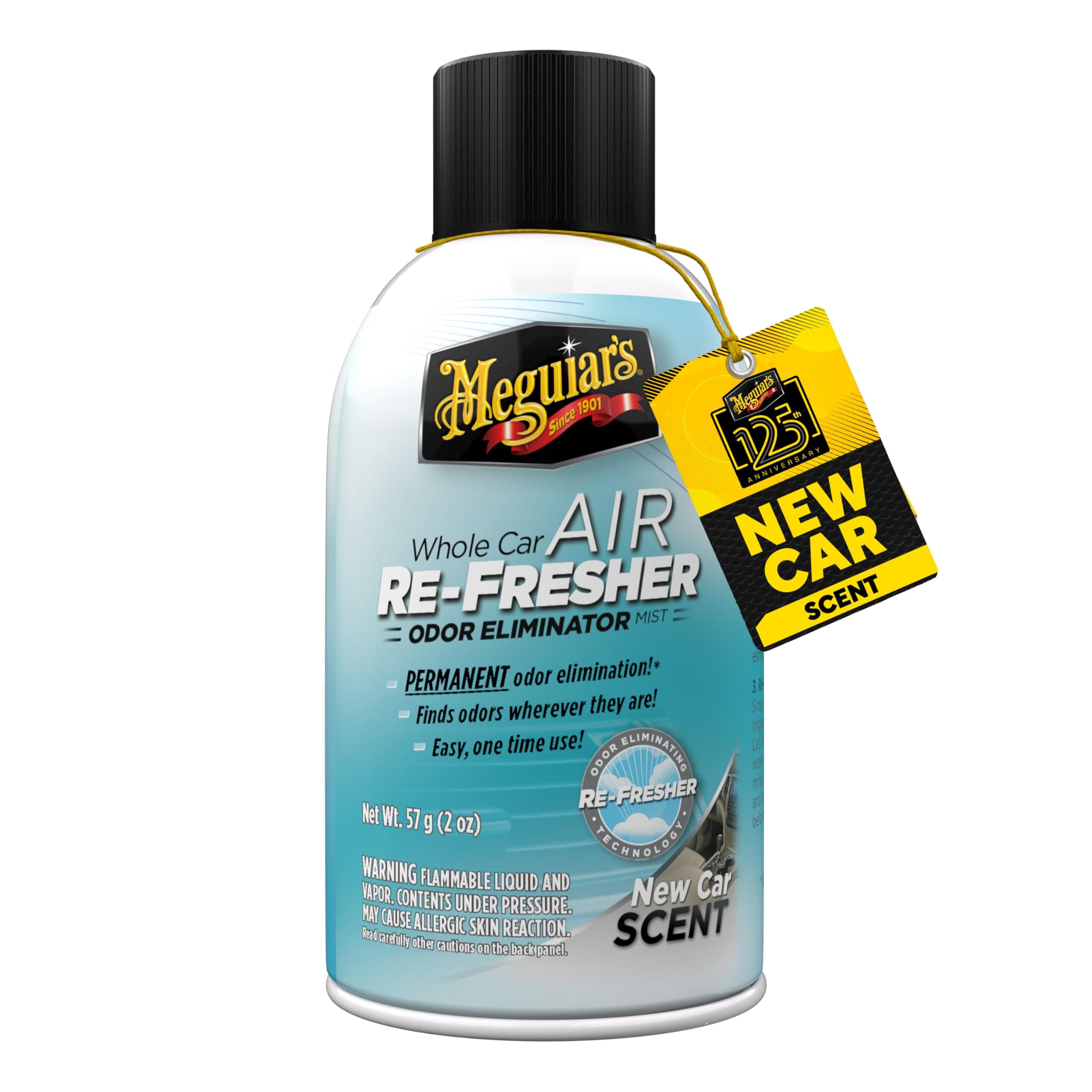 Meguiar's G16402 Whole Car Air Re-Fresher Odor Eliminator Mist, New Car Scent, 2 Fluid Ounces 2 Fl Oz (Pack of 1) New Car Scent