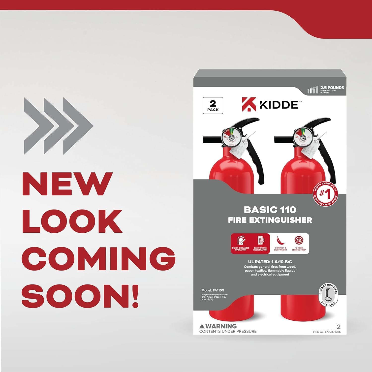 Bình Chữa Cháy Đa Năng Kidde Cho Nhà, Văn Phòng, Ký Túc Xá, Nhà Ở, 1A10BC, 2 Gói - Image 4