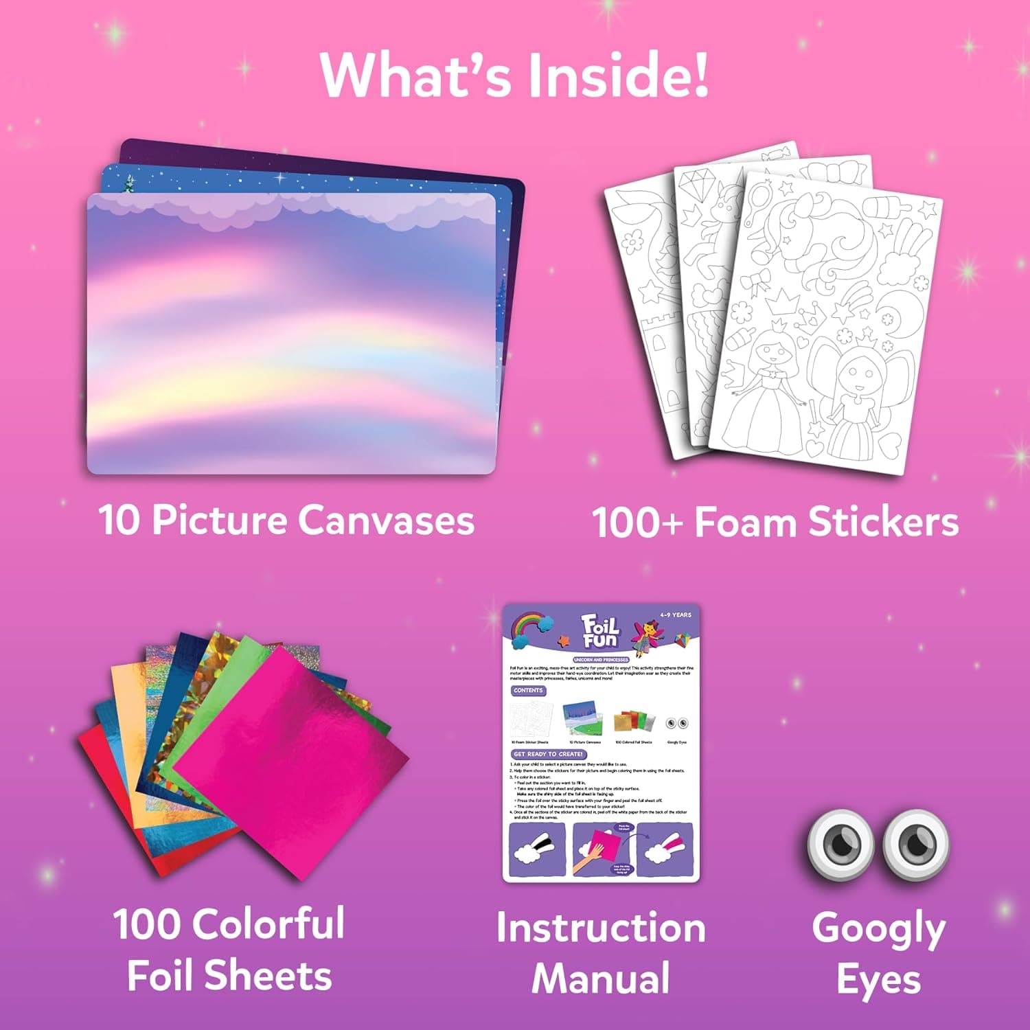 Skillmatics Foil Fun - Unicorns & Princesses, No Mess Art for Kids, Craft Kits & Christmas Fun Supplies, DIY Creative Activity, Travel Toys, Gifts for Ages 4, 5, 6, 7, 8, 9 1. Unicorns & Princesses - Image 5