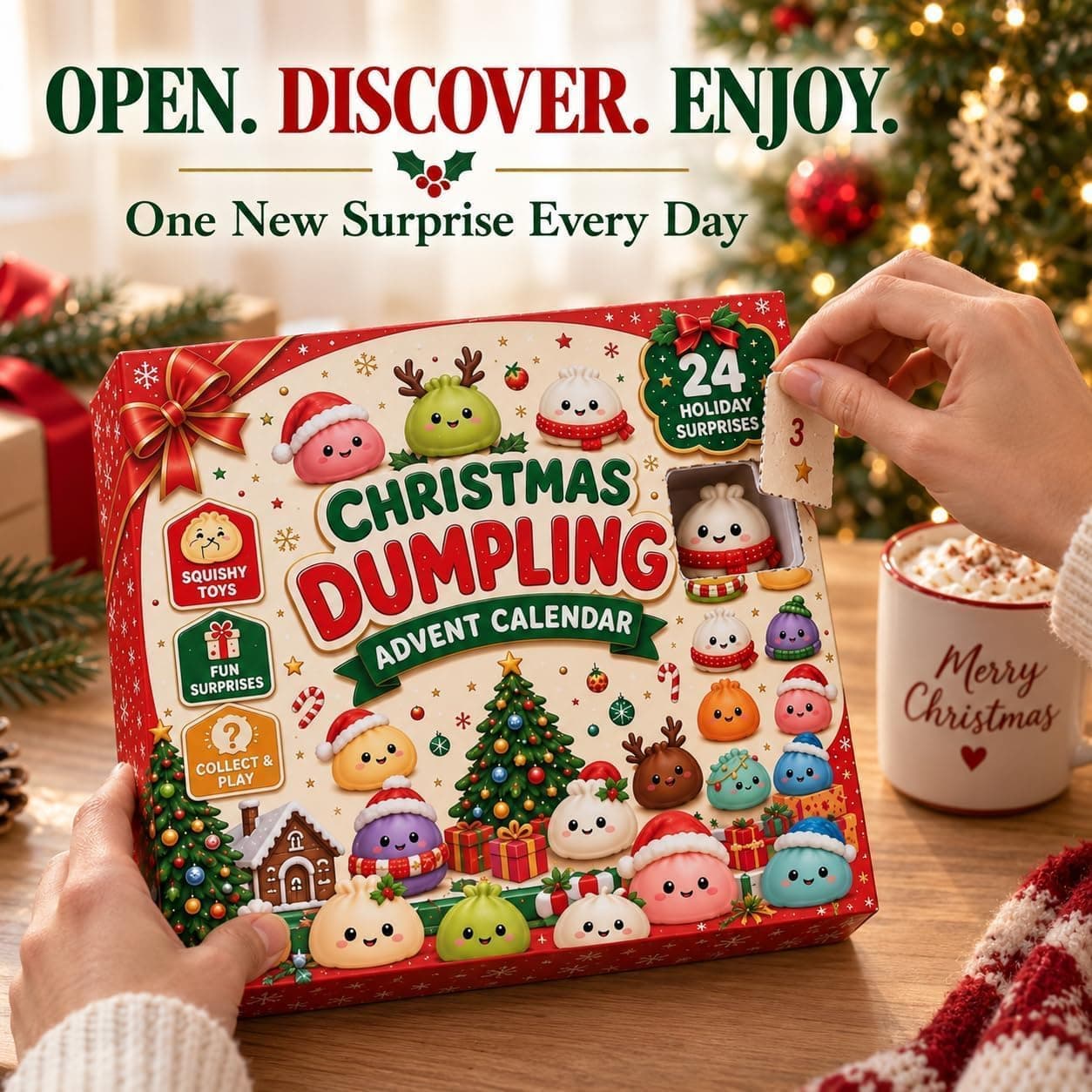 Amazon.com: Squishy Advent Calendar 2026, Christmas Dumpling Advent Calendar (Advent Calendar# B) : Home & Kitchen - Image 4