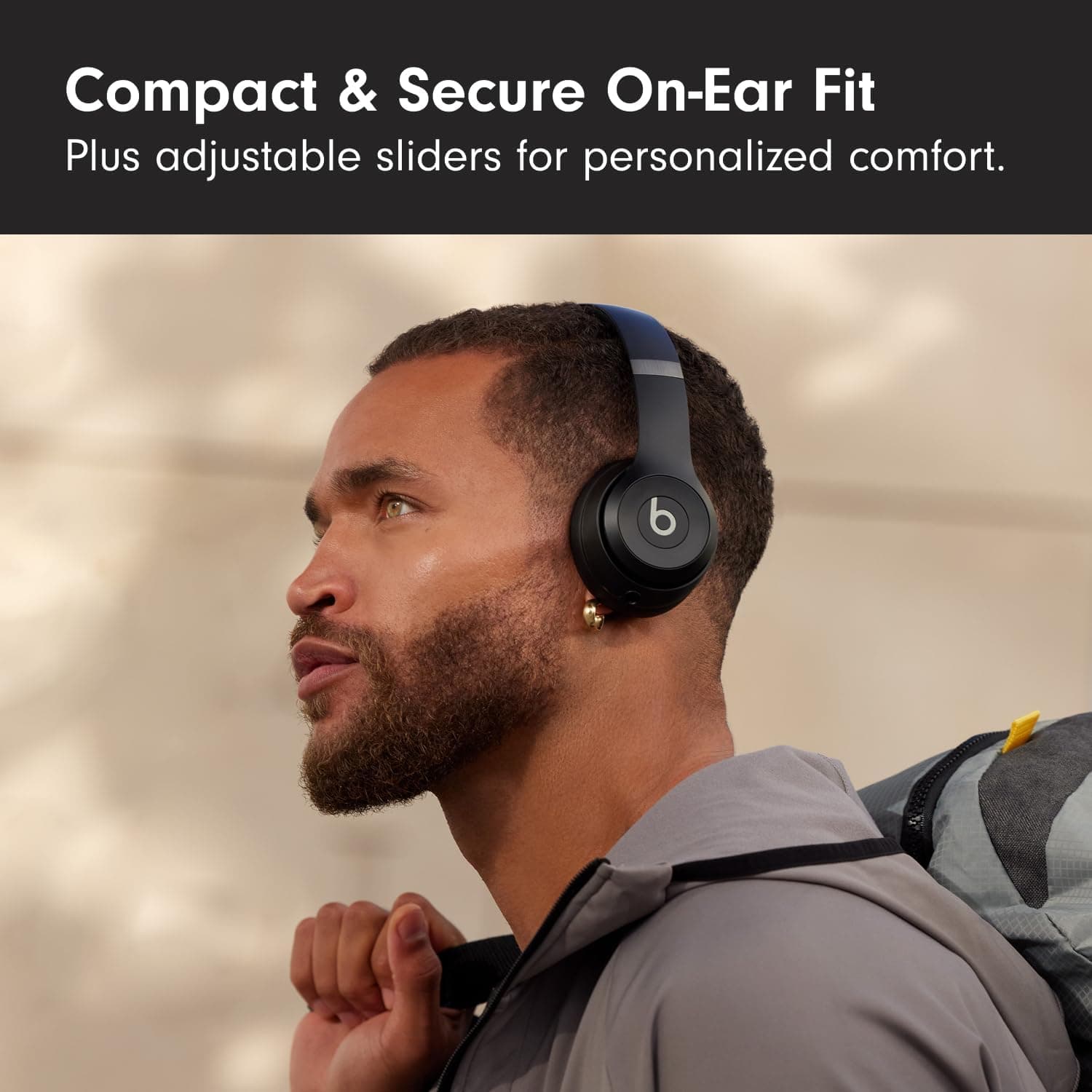 Beats Solo 4 - Wireless On-Ear Bluetooth Headphones, Up to 50-Hour Battery Life, Ultra-Lightweight Comfort, Powerful and Balanced Sound, Apple & Android Compatible - Matte Black Matte Black Standalone - Image 3