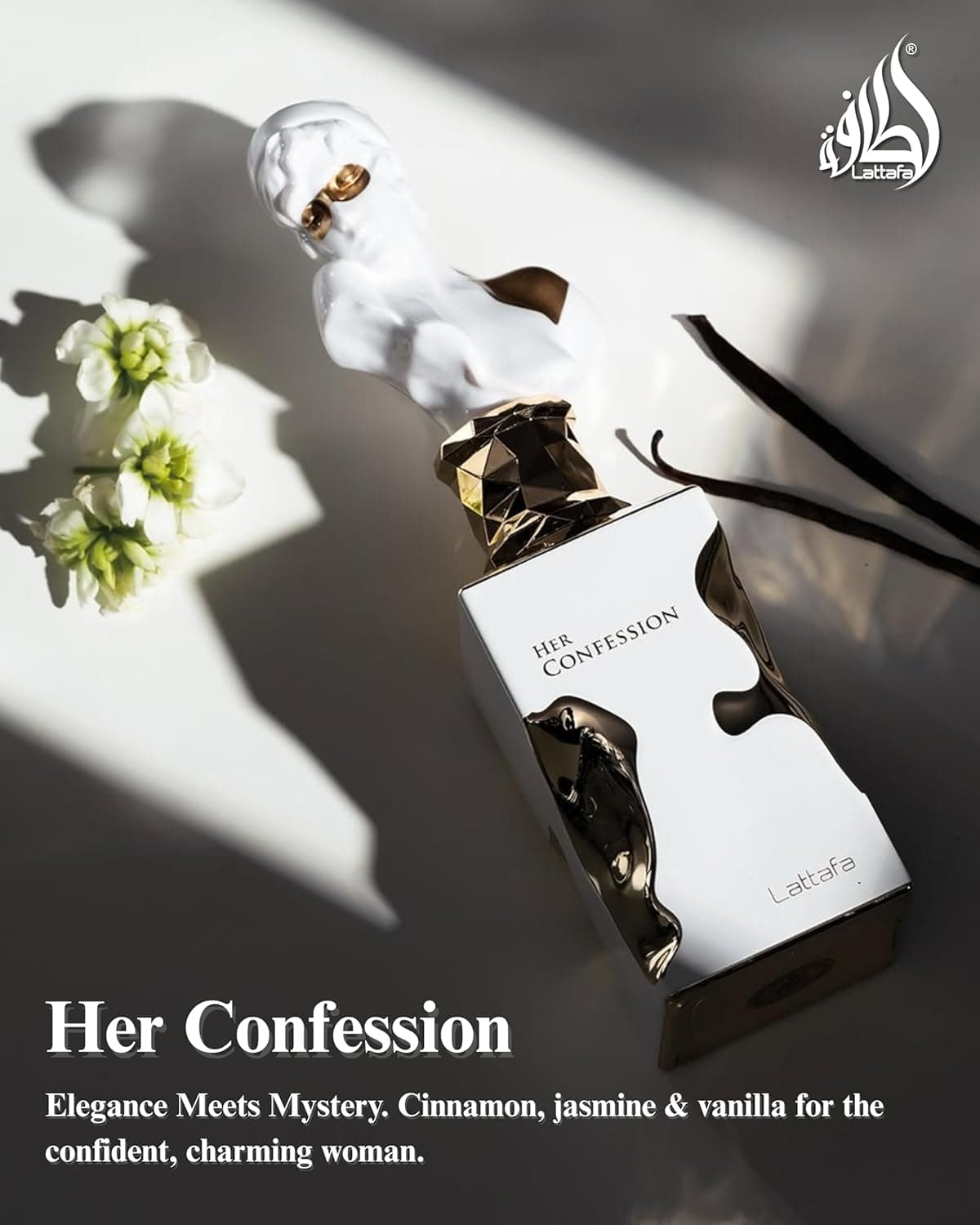 Lattafa Her Confession - Vanilla, Floral, Amber, Musk - Eau de Parfum Long-Lasting Fragrance for Women, 3.40 Ounce / 100 ml - Image 7