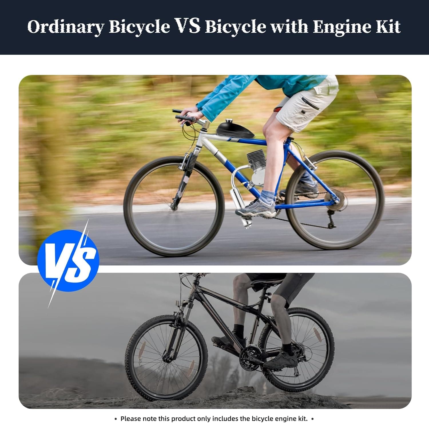 Upgraded Bicycle Engine Kit, 2 Stroke Motorized Bike Engine Motor Kit 100cc Super Fuel-efficient Fit Modified Full Set for 26"-28" Bikes - Image 3