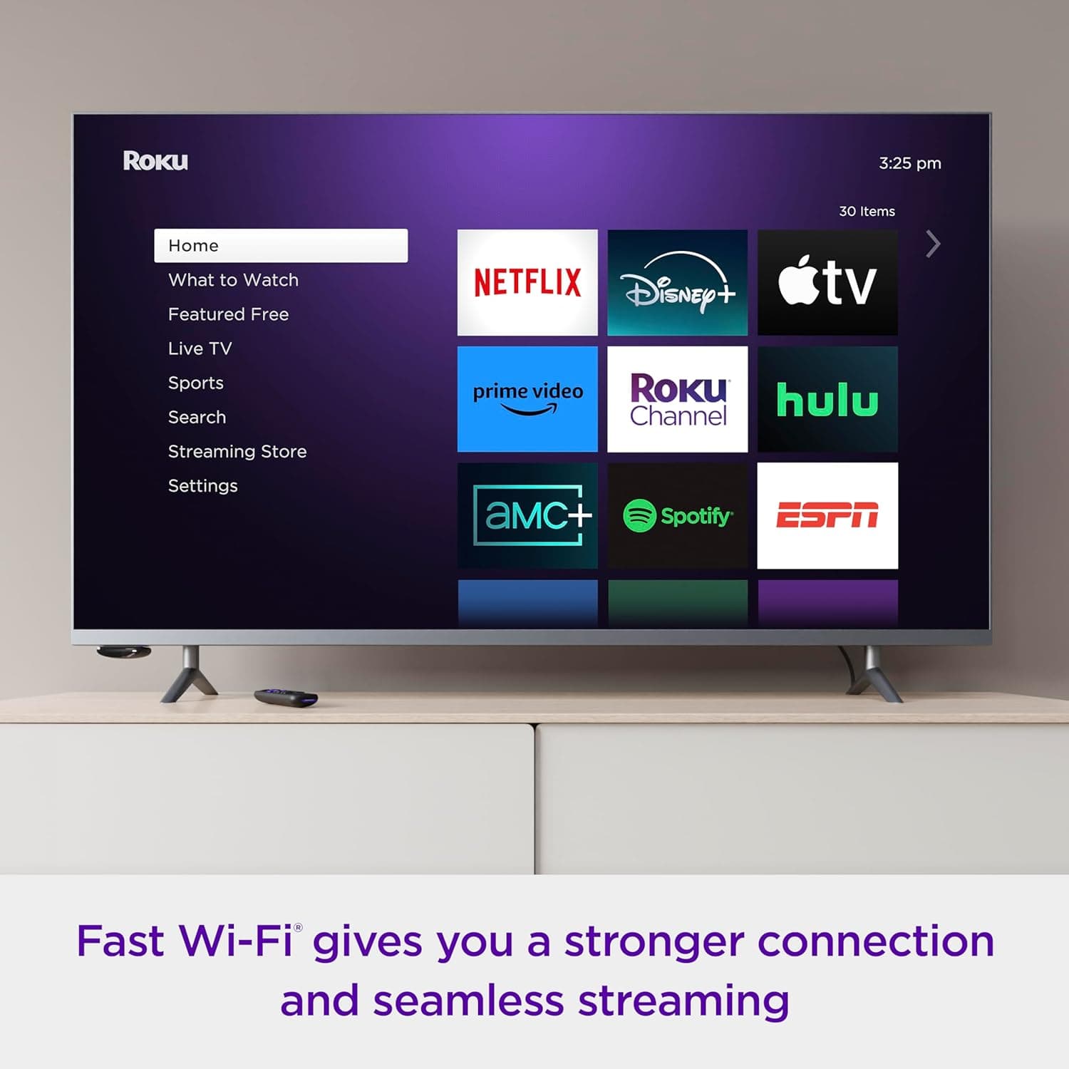 Roku Express 4K+ | Roku Streaming Device 4K/HDR with Voice Remote, Free & Live TV - Image 7