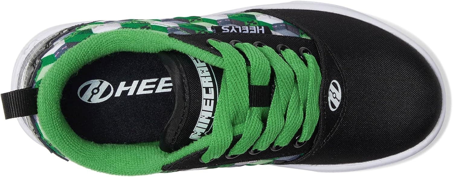 HEELYS Unisex-Child Minecraft Pro 20 (Little Big Kid/Adult) Wheeled Heel Shoe 8 Big Kid Black/Green/White - Image 3
