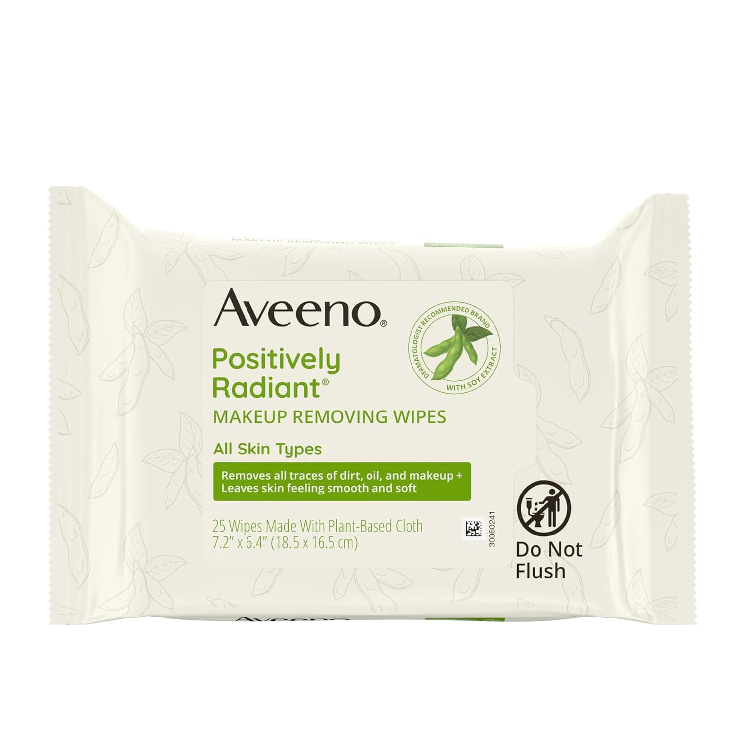 Aveeno Positively Radiant Alcohol Free Makeup Removing Face Wipes, Ultra Soft, Gentle, Non-Comedogenic Facial Cleansing Towelettes Leave Skin Feeling Clean & Soft, Sulfate Free, 25 ct Unscented 25 Count (Pack of 1) - Image 5