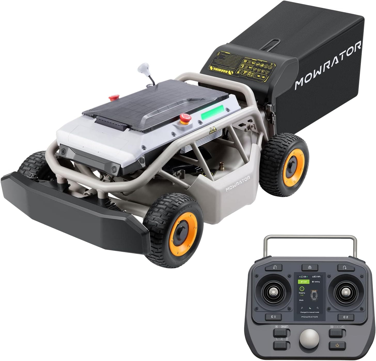 Remote Control Lawn Mower S1 4WD 56V18Ah, Multi-Functions RC Lawn Mower with 1.5-4.3 Inch Cutting Height 21 Inch Real Blade for 75% Slope(37°) with Mowing 1.12 Acres - Image 2