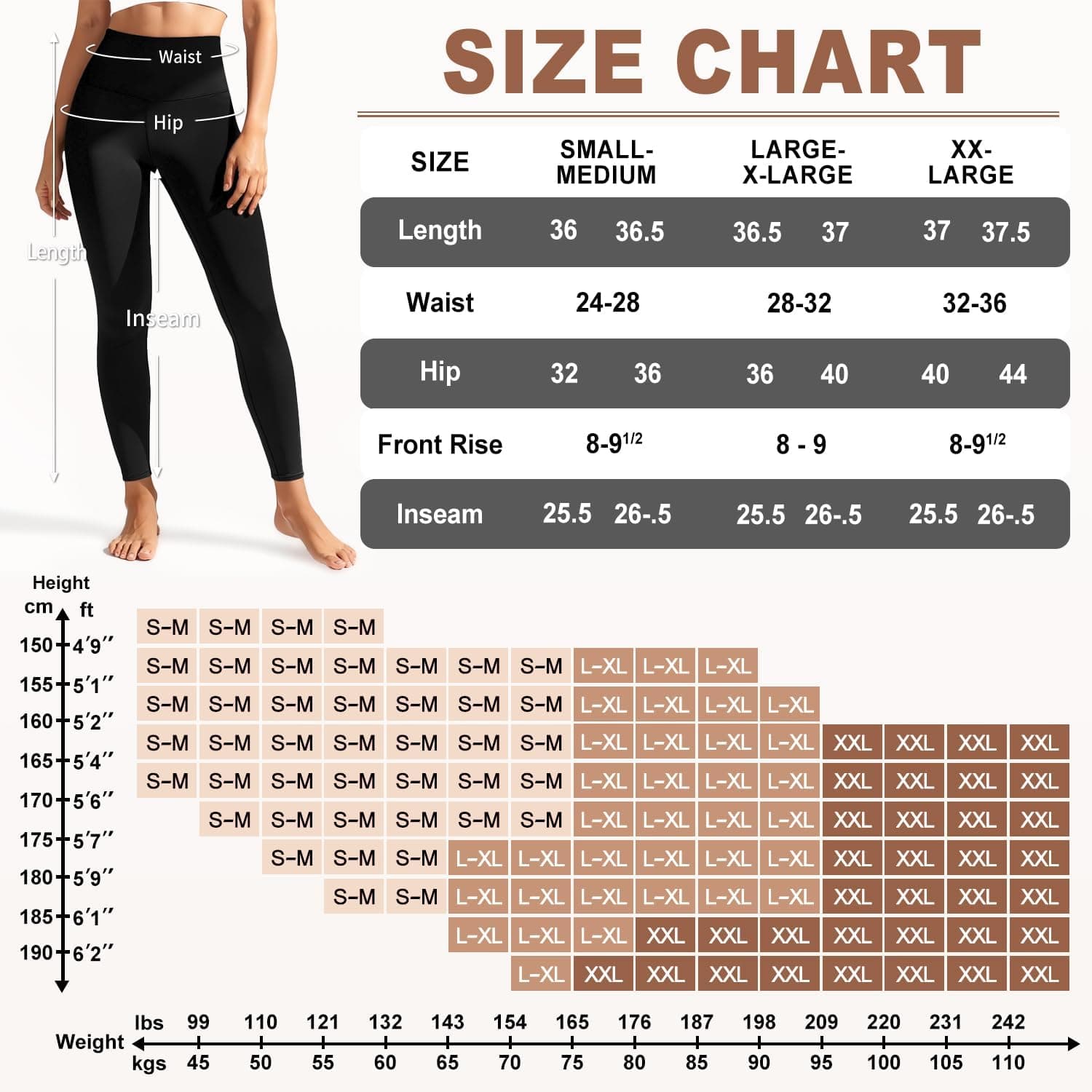 Laite Hebe Leggings for Women - High Waisted Full Length Buttery Soft Yoga Pants for Workout Athletic Daily 01-black Small-Medium - Image 6