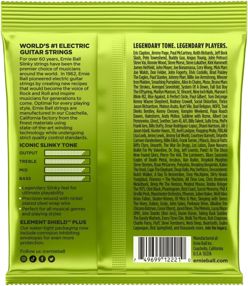 Ernie Ball Regular Slinky Nickel Wound Electric Guitar Strings, 10-46 Gauge (P02221) - Image 3
