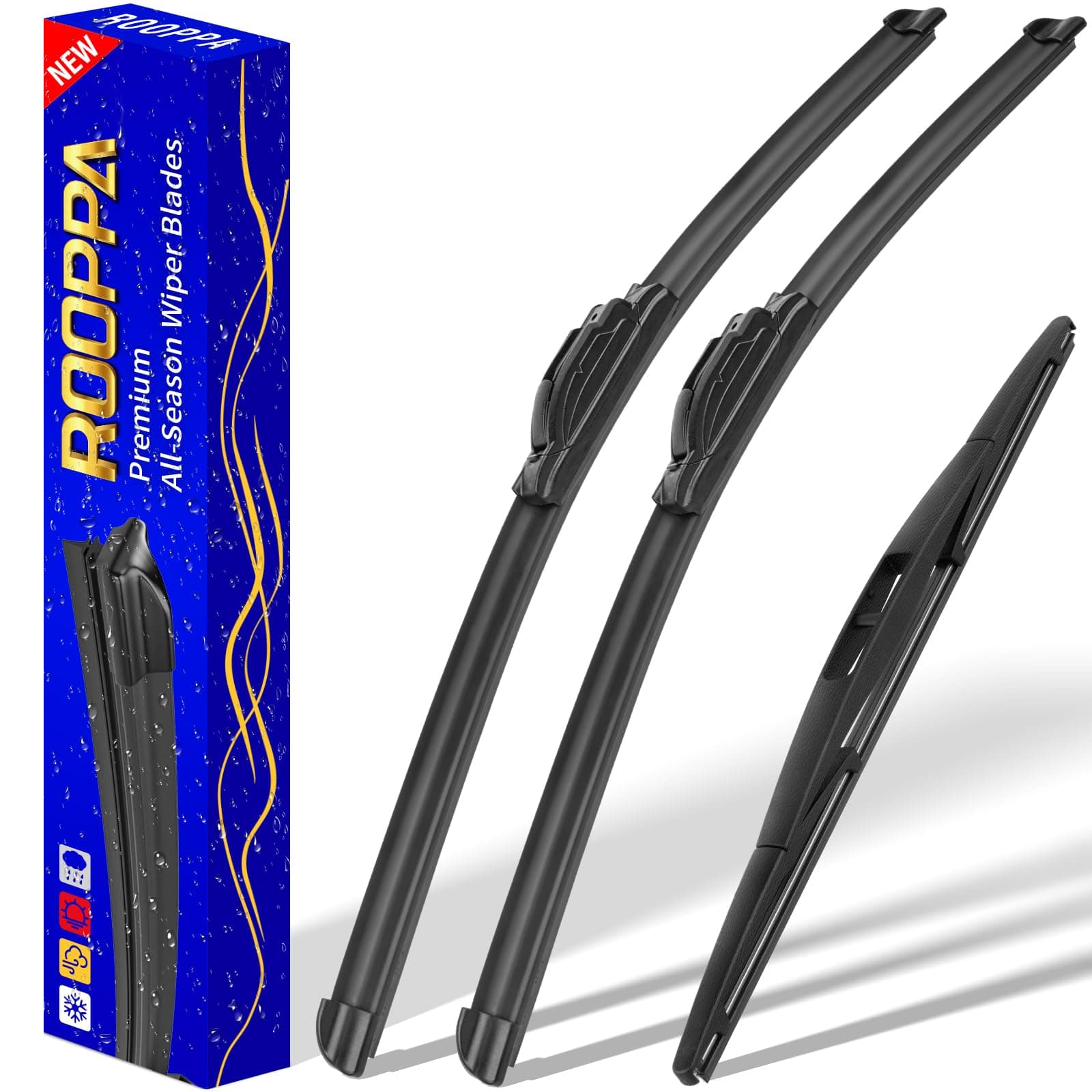 3 wipers Replacement for 2005-2022 Honda Odyssey, Windshield Wiper Blades Original Equipment Replacement - 26"/22"/16" (Set of 3) U/J HOOK