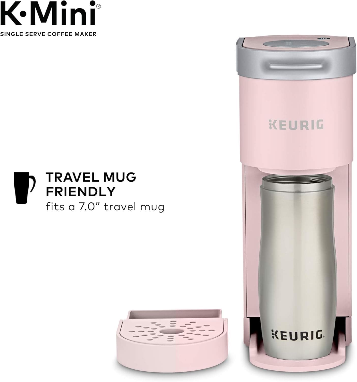 Keurig K-Mini Single Serve K-Cup Pod Coffee Maker, 6 to 12oz Brew size, with Cord Storage, Perfect for Small Spaces, Dusty Rose - Image 8